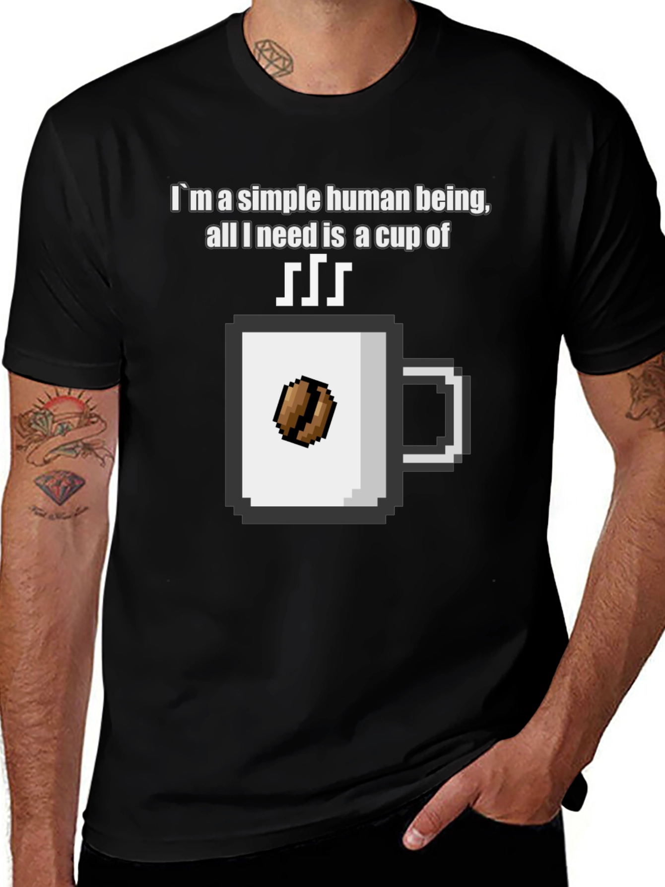 Variant 22 of Simple Human Coffee T-Shirt