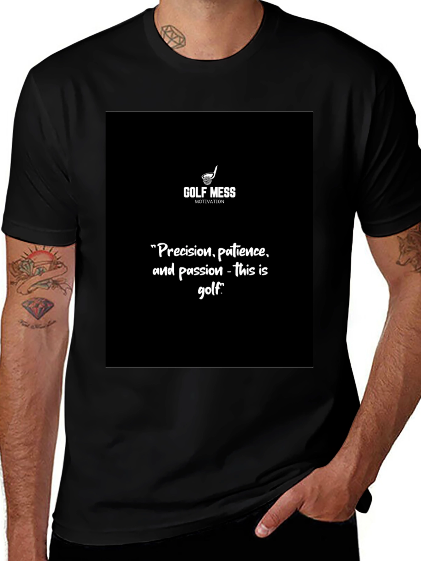 Golf Mess Motivation T-Shirt, Precision Patience Passion Golf Quote