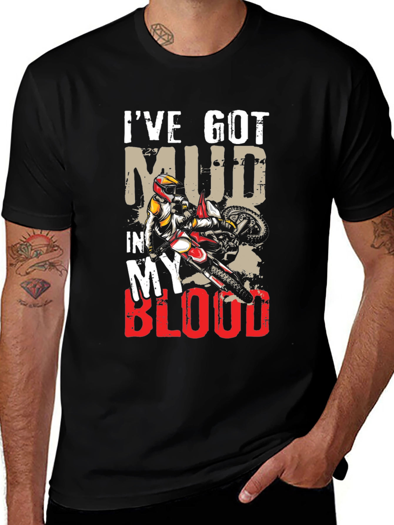 Variant 7 of Mud In My Blood Motocross T-Shirt