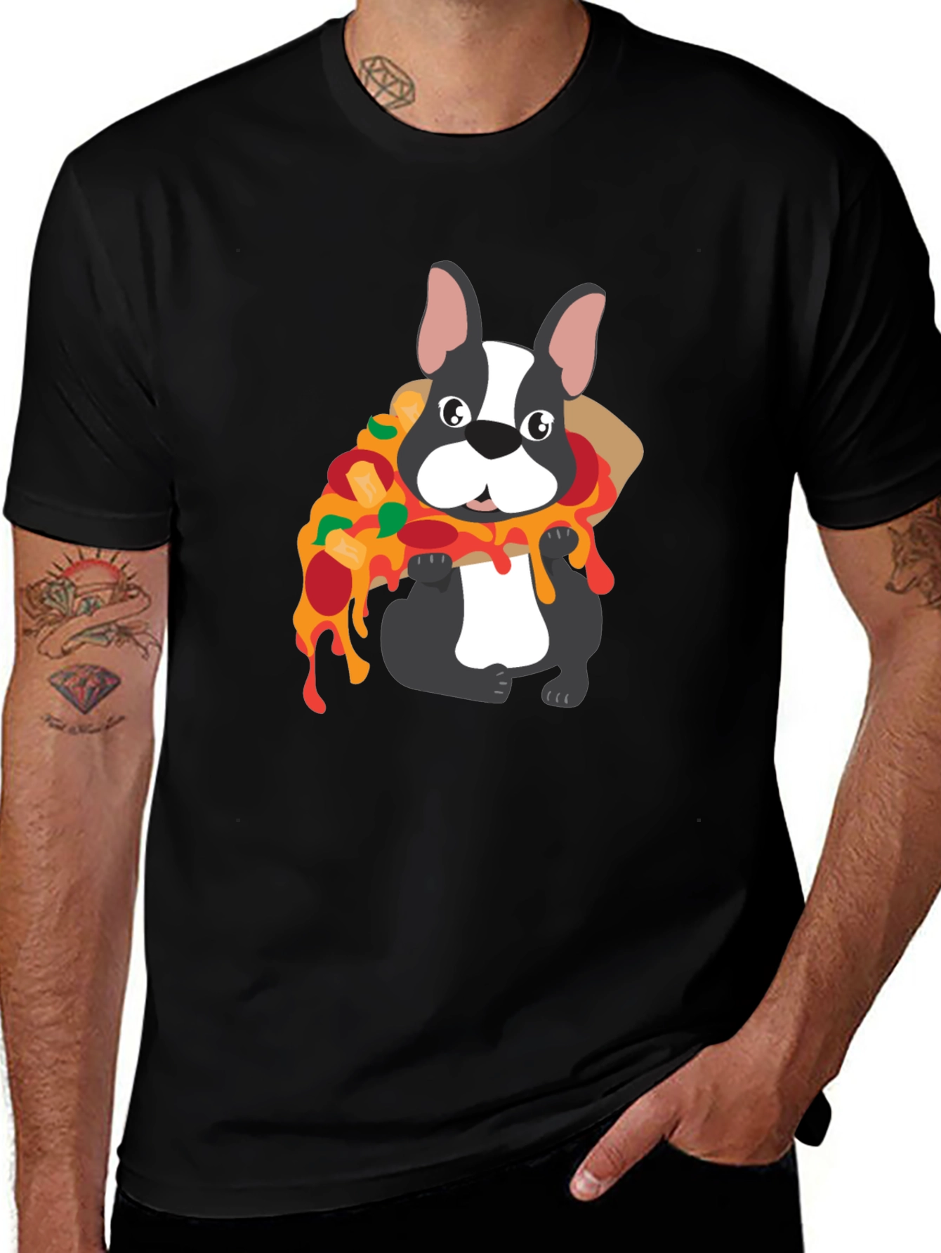 Variant 13 of Dog with Pizza Graphic T-Shirt