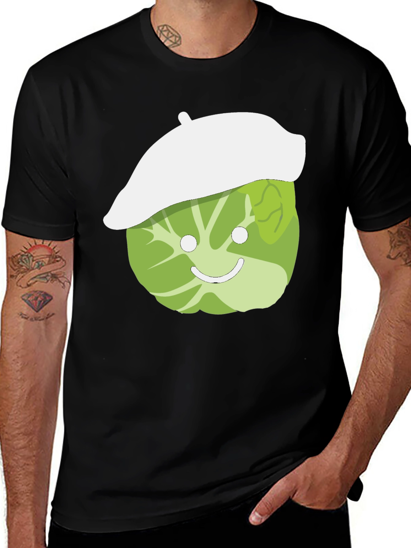 Variant 5 of Brussels Sprout Beret Graphic Tee