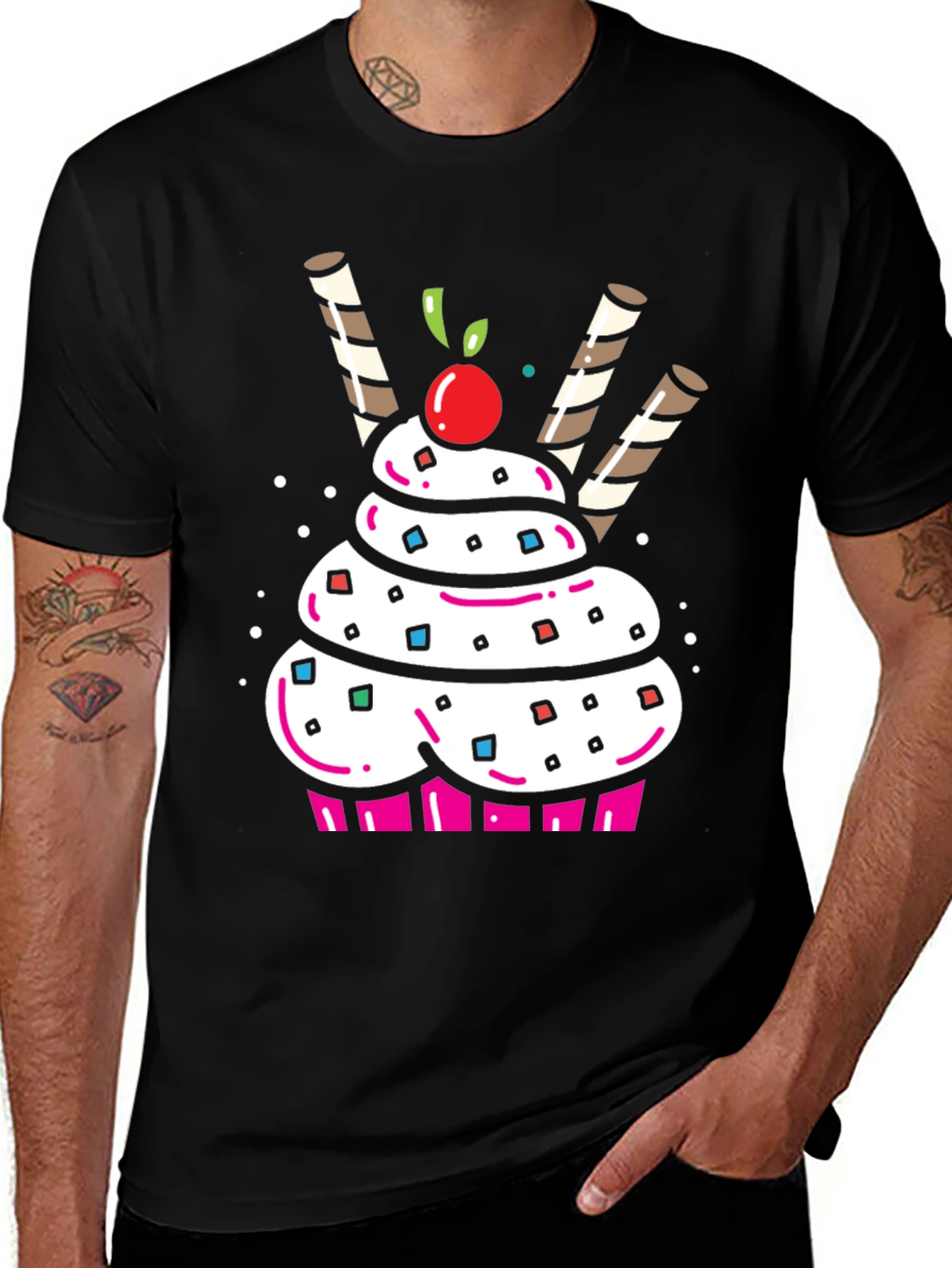 Variant 12 of Cupcake T-Shirt - Fun Dessert Graphic Tee