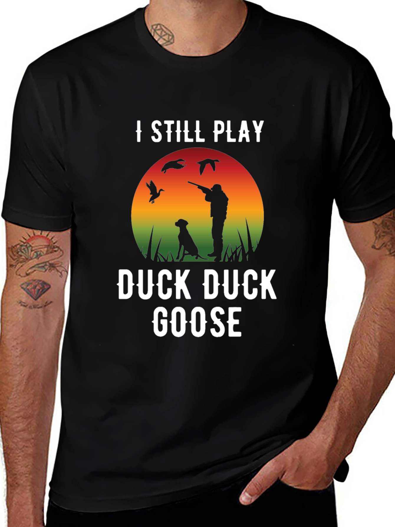 Black Duck Duck Goose Hunting T-Shirt main image