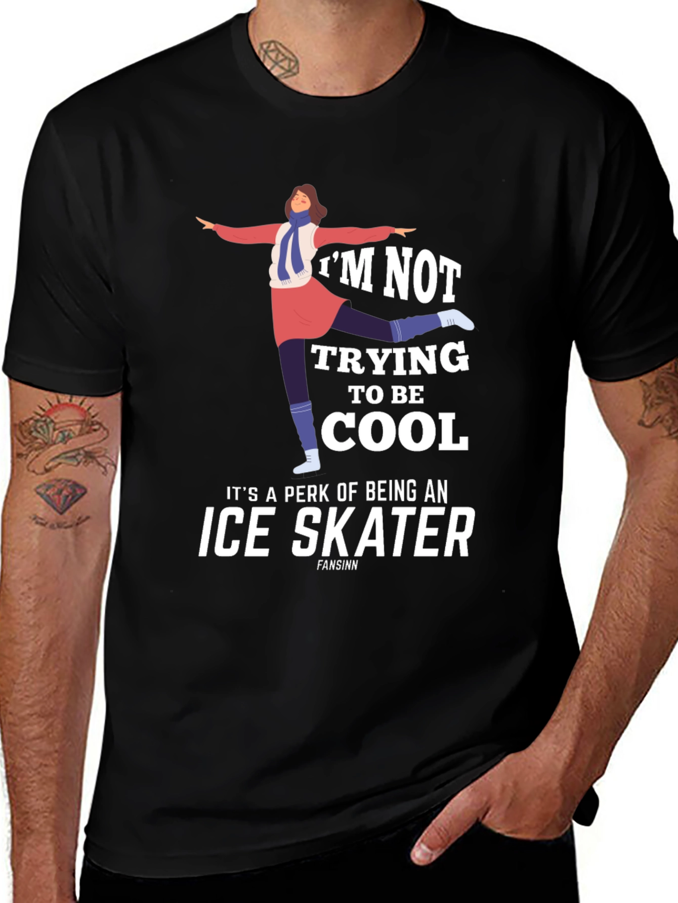 Variant 29 of Cool Ice Skater Graphic Tee Shirt