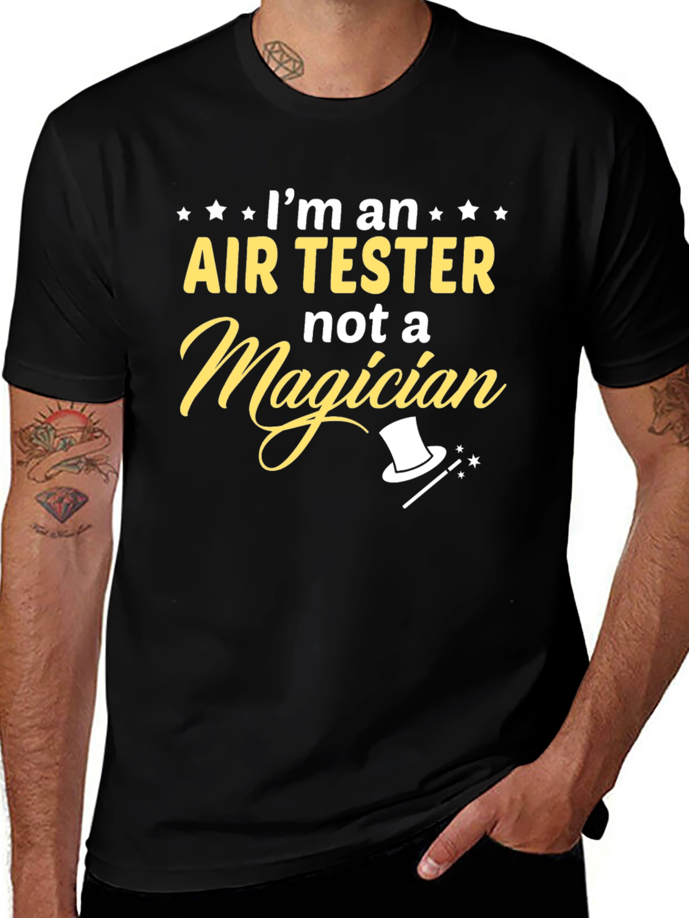 Variant 29 of Air Tester Not a Magician T-Shirt