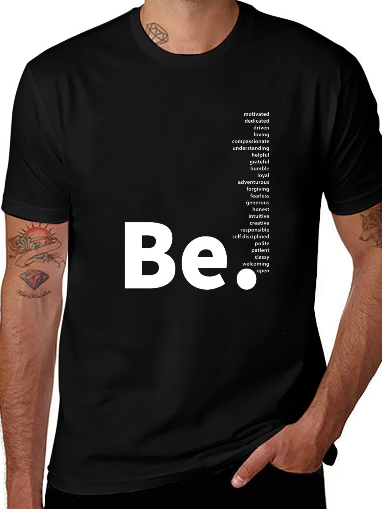 Variant 15 of Be Positive Graphic Tee - Black T-Shirt