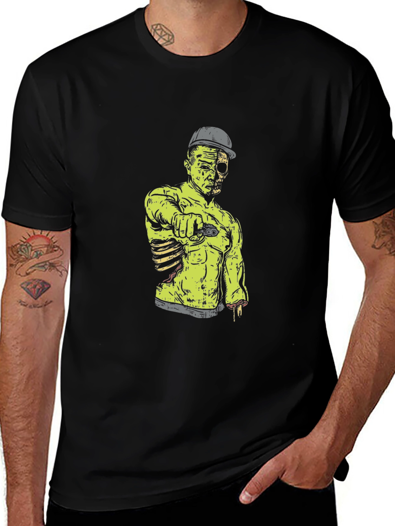 Variant 20 of Zombie Construction Worker Graphic T-Shirt