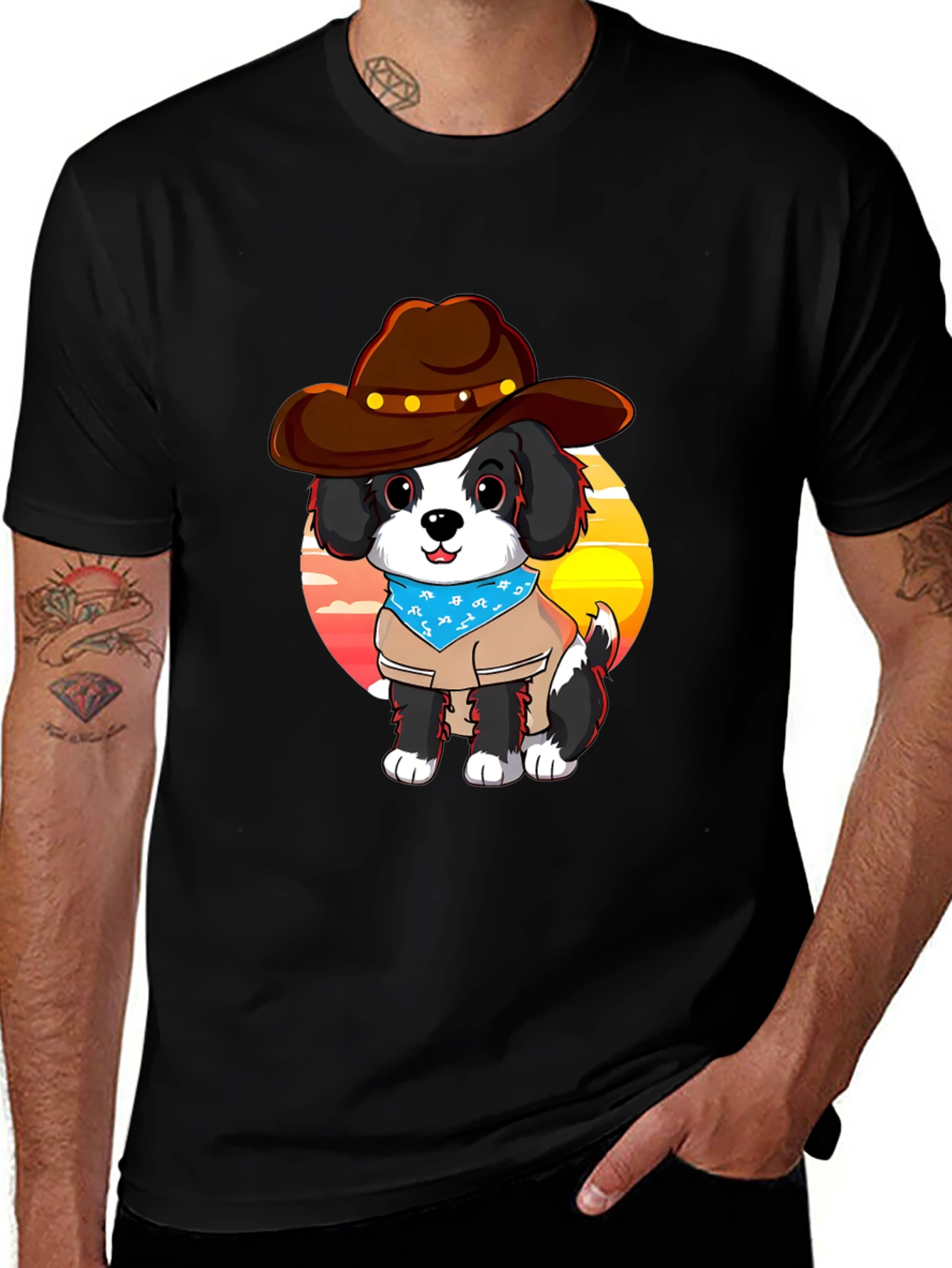 Variant 2 of Cowboy Dog T-Shirt - Western Pup Tee