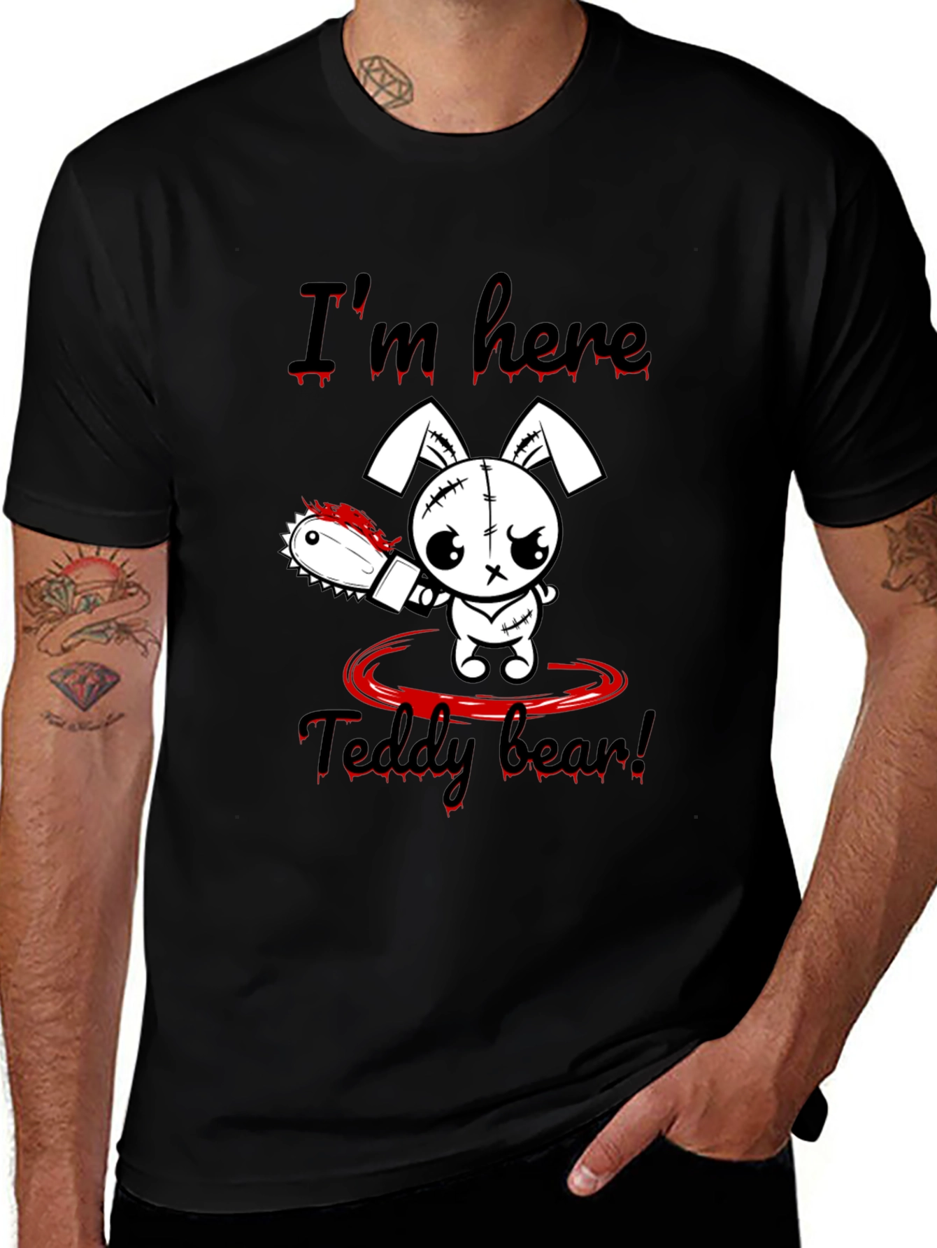 Creepy Bunny Chainsaw T-Shirt