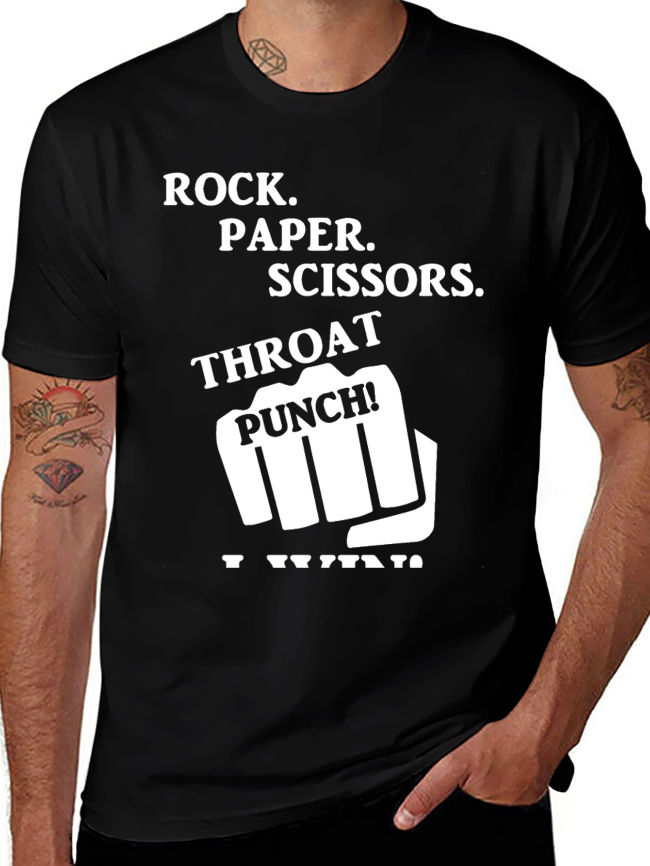 Variant 23 of Rock Paper Scissors Throat Punch T-Shirt