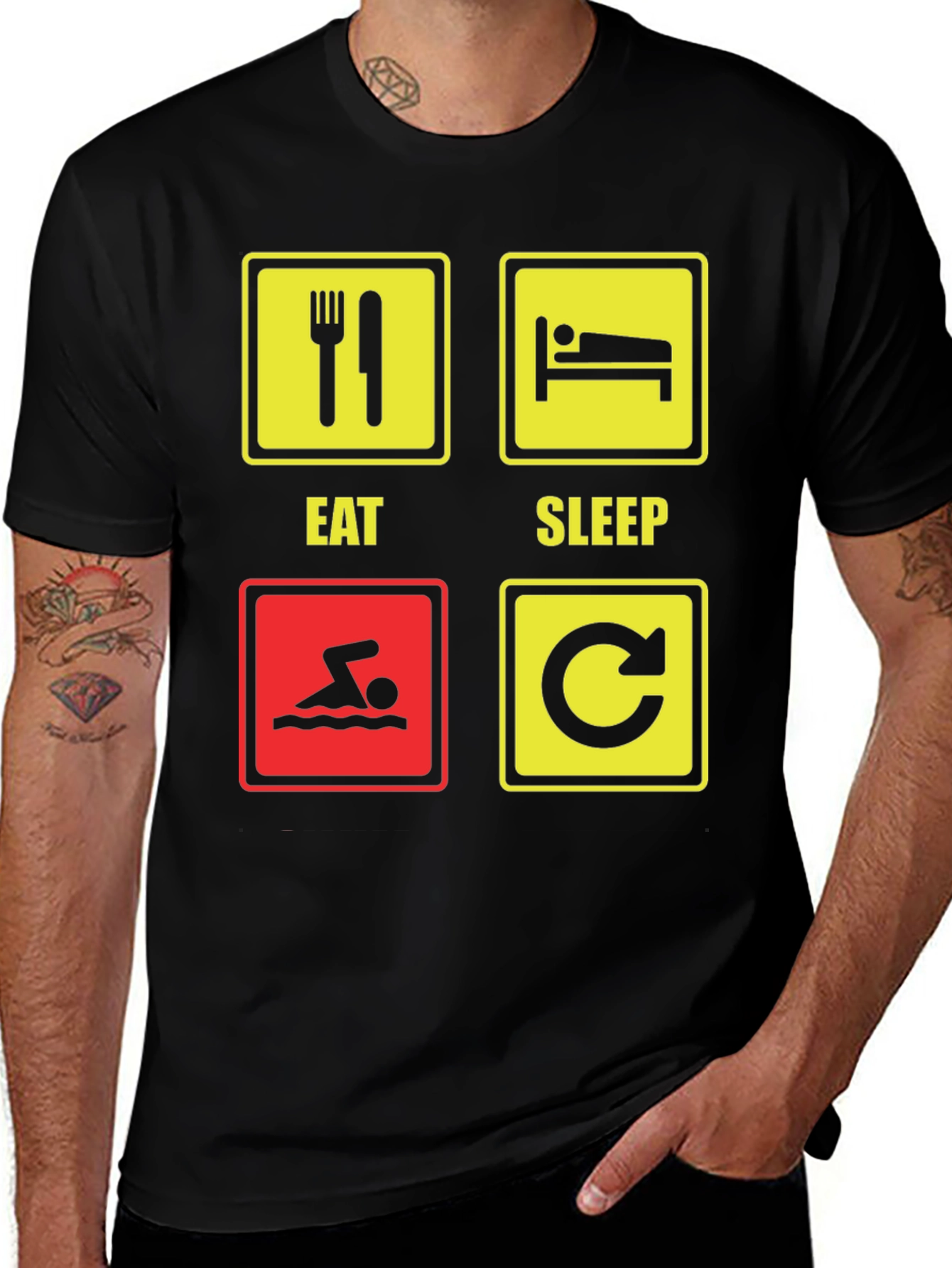 Variant 20 of Eat Sleep Swim Repeat T-Shirt
