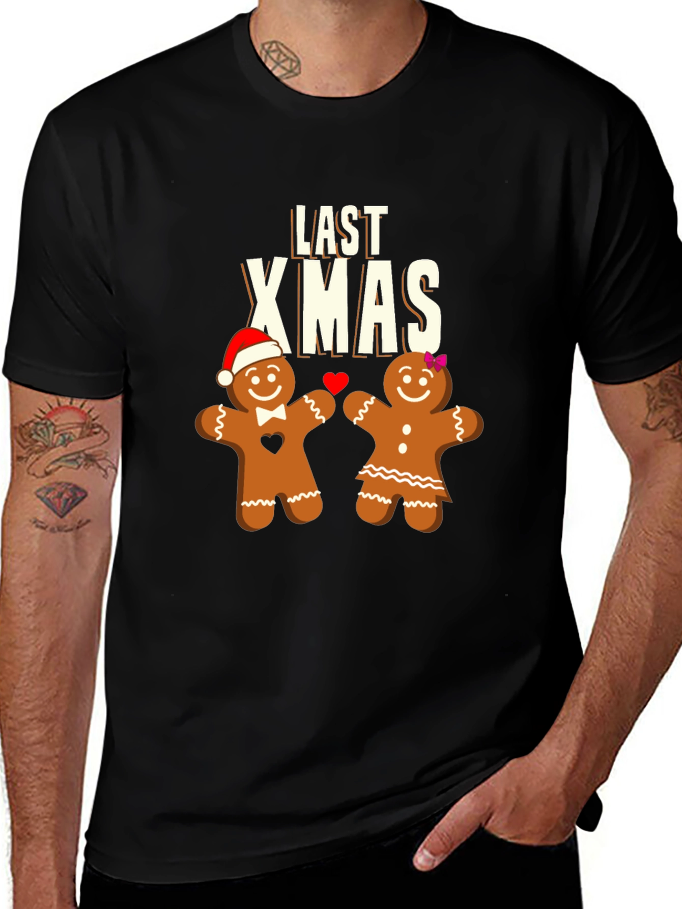 Variant 27 of Last Xmas Gingerbread Couple Black T-Shirt