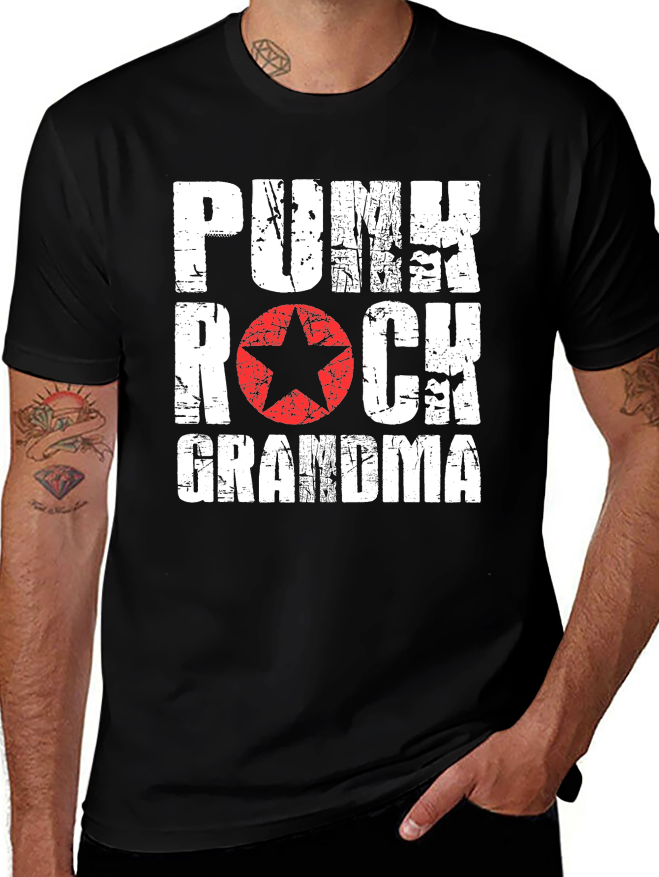Variant 25 of Punk Rock Grandma T-Shirt - Edgy Graphic Tee