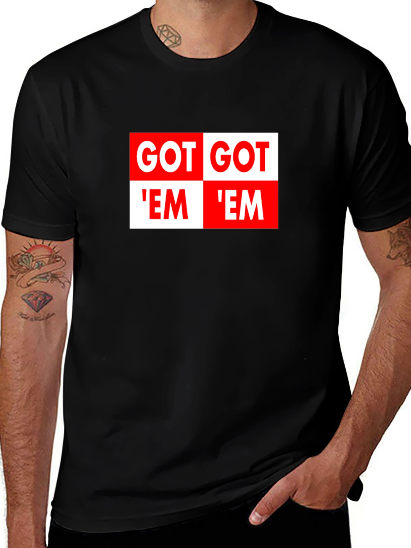 Variant 7 of Got 'Em Graphic Tee - Bold Streetwear Style