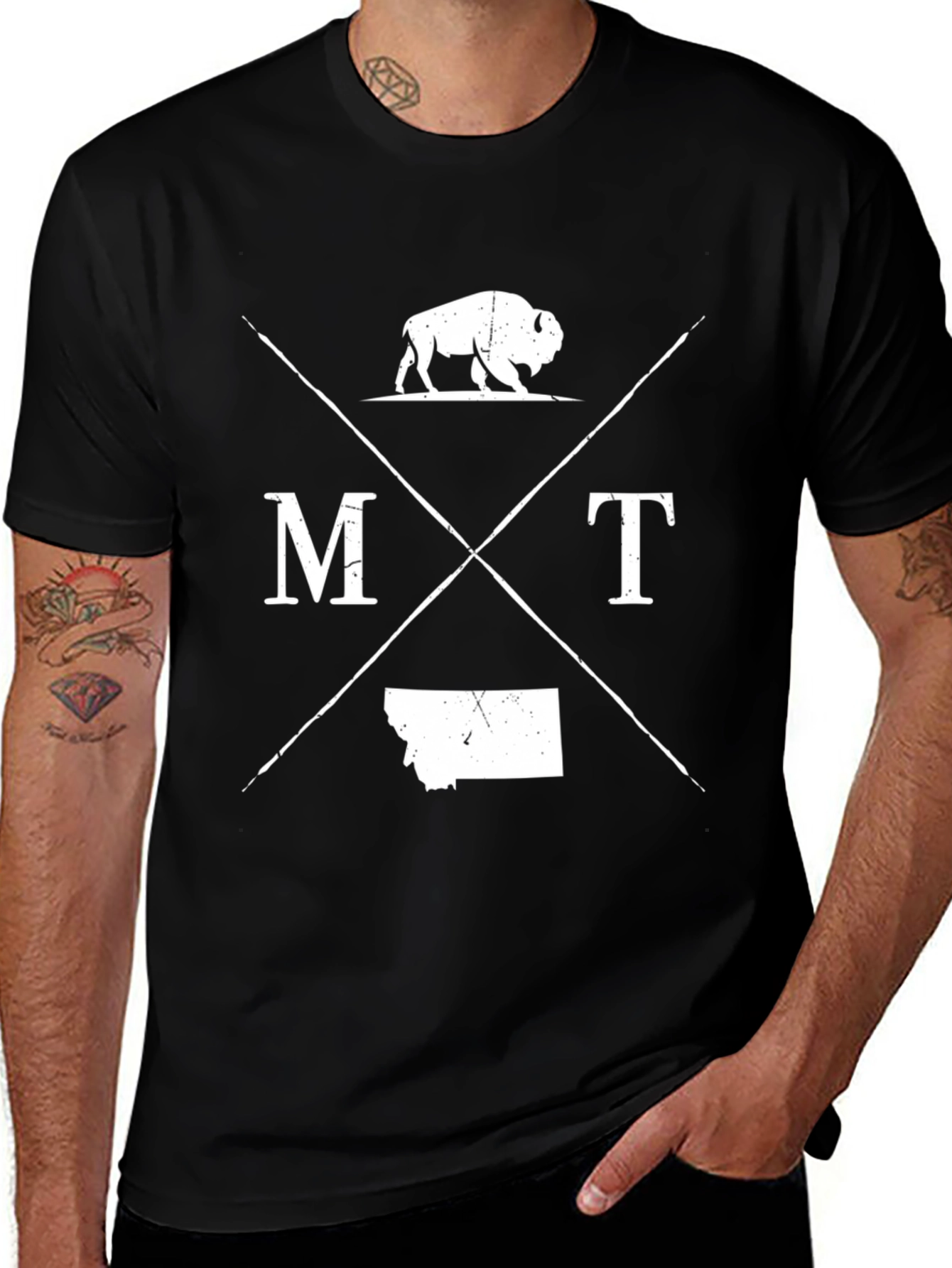 Montana Graphic Tee Bison MT State