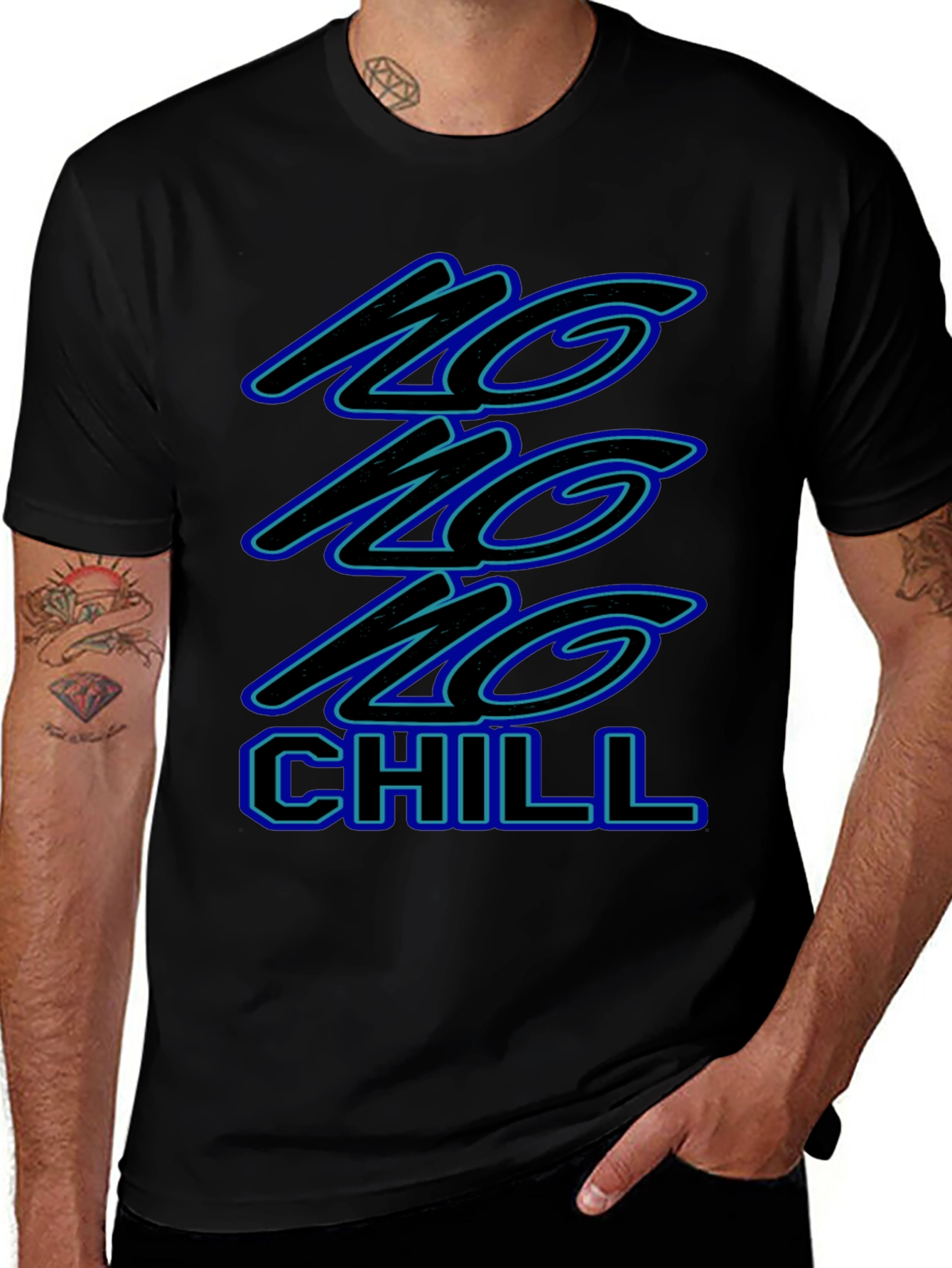 Variant 4 of No No No Chill Black Graphic Tee