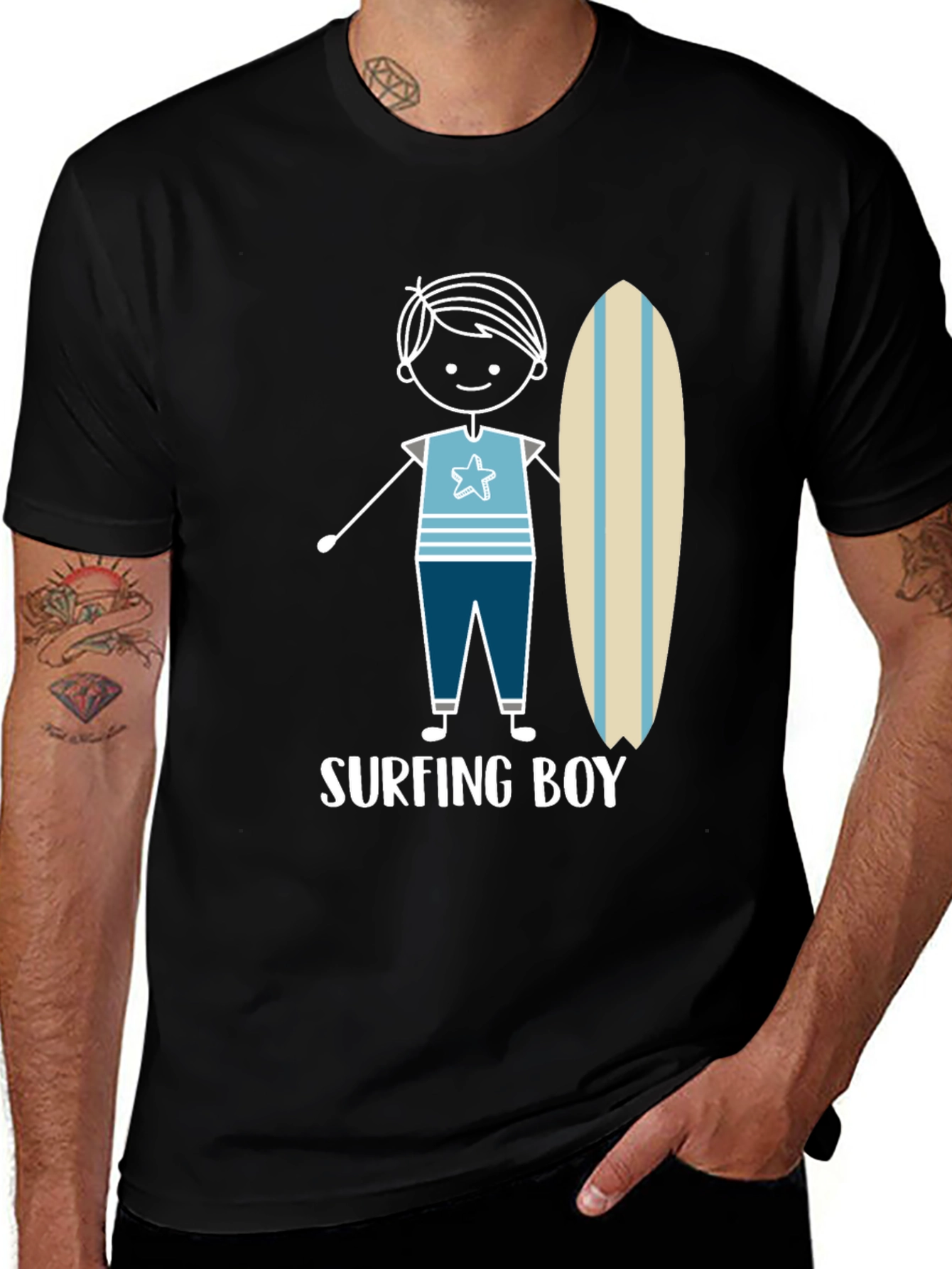 Variant 28 of Surfing Boy Graphic T-Shirt