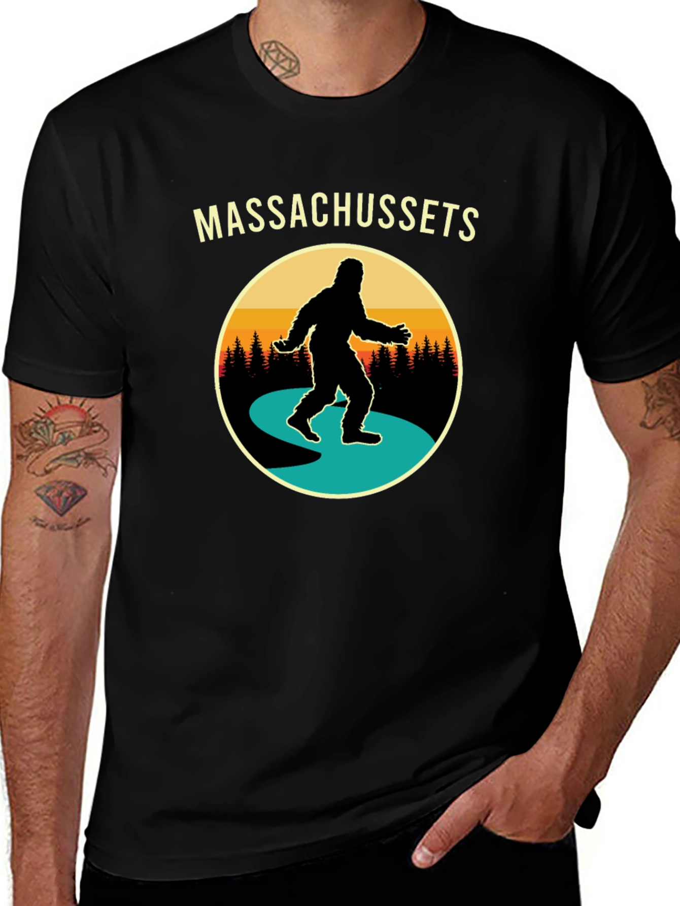 Massachusetts Bigfoot Graphic Tee