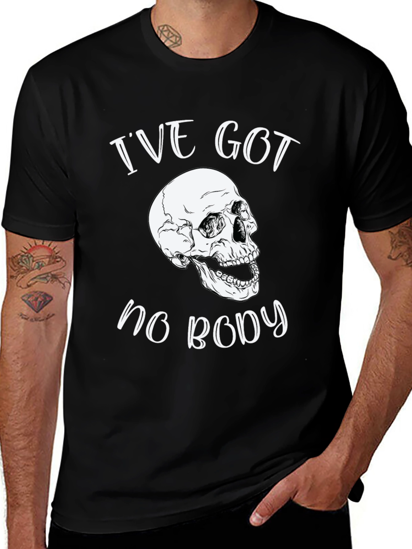 Variant 7 of I've Got No Body Skull Graphic Tee