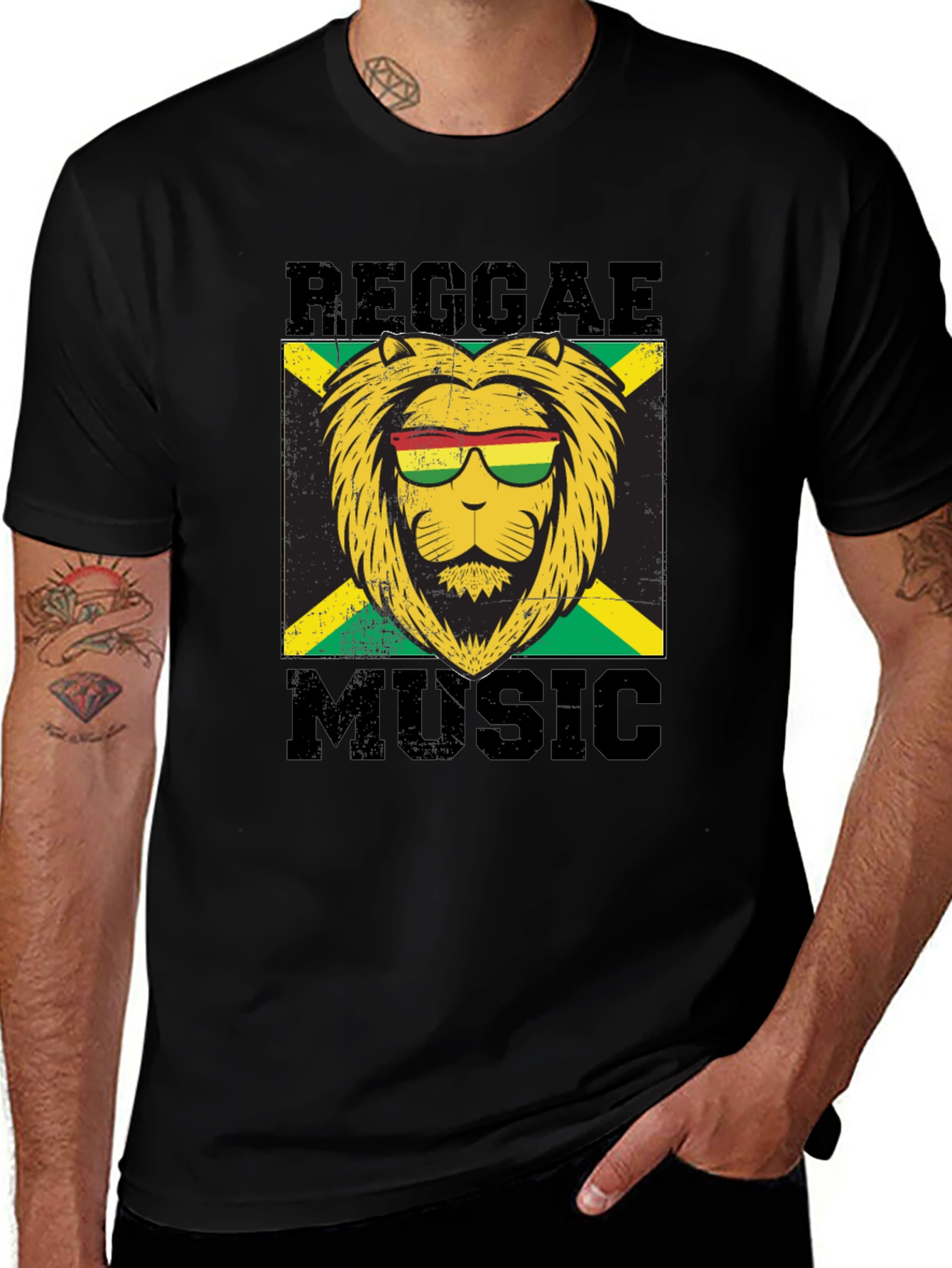 Variant 27 of Reggae Music Lion Graphic T-Shirt