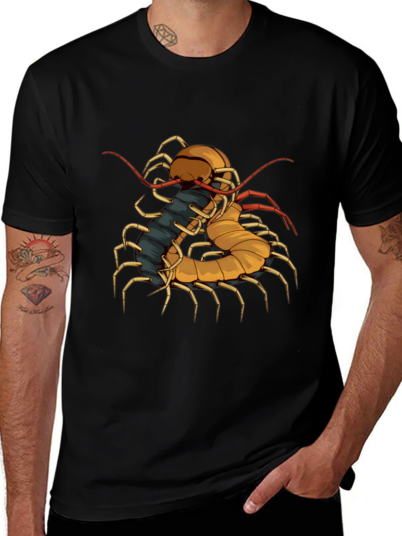 Variant 22 of Centipede Graphic Tee - Creepy Crawly Fashion