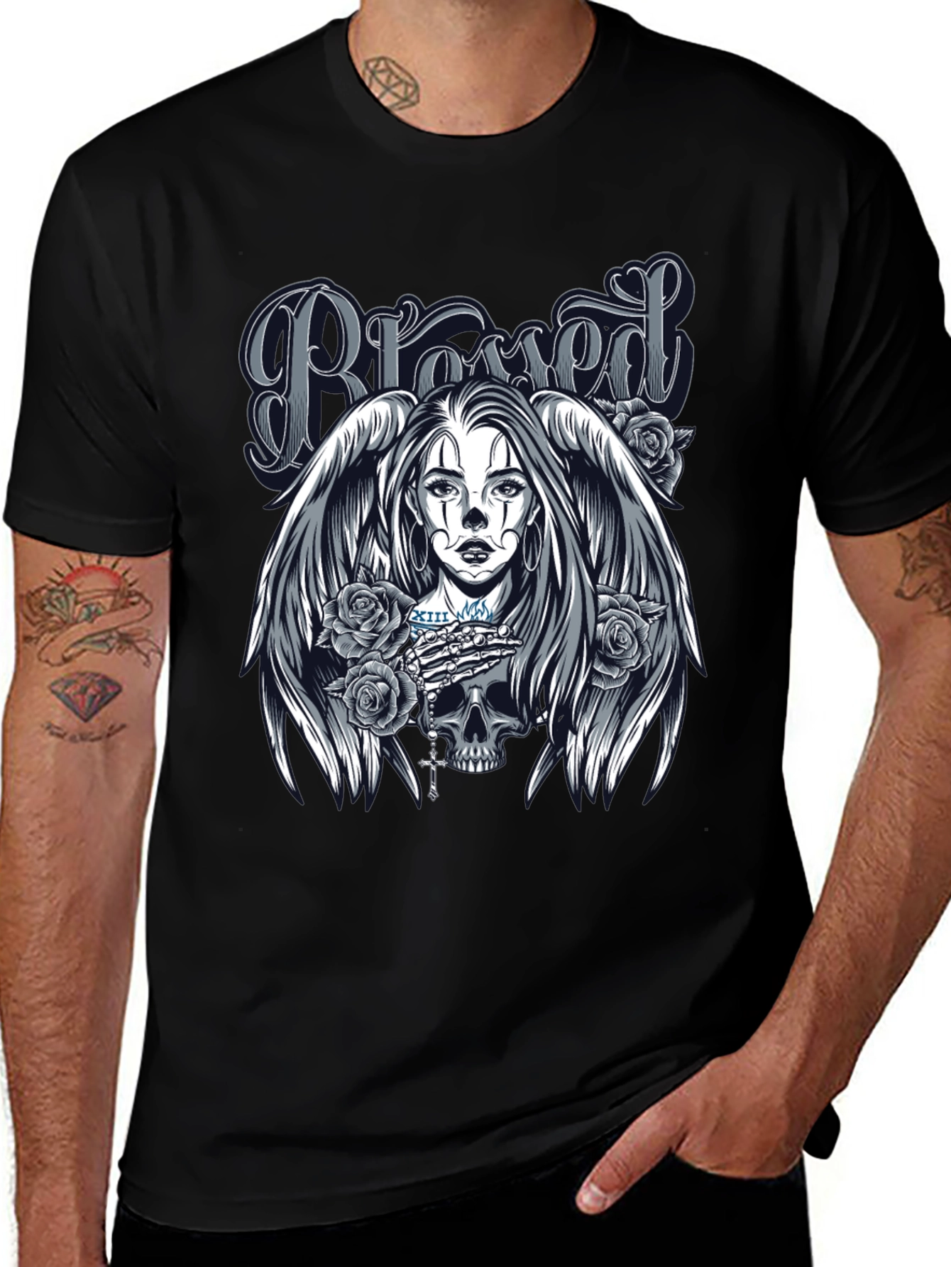 Variant 17 of Blessed Clown Skull Graphic T-Shirt