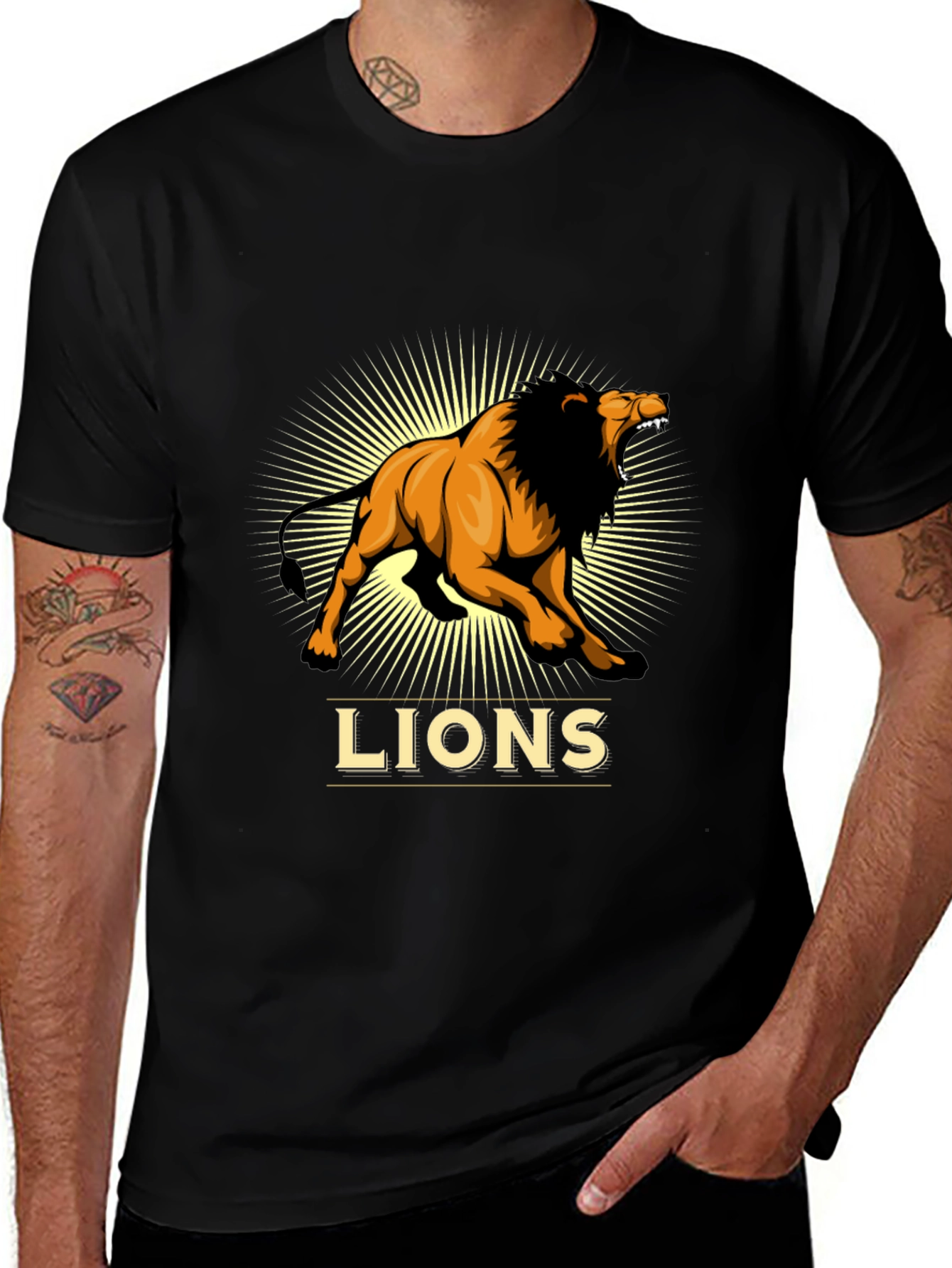 Variant 29 of Lion Graphic Print T-Shirt - Bold and Stylish