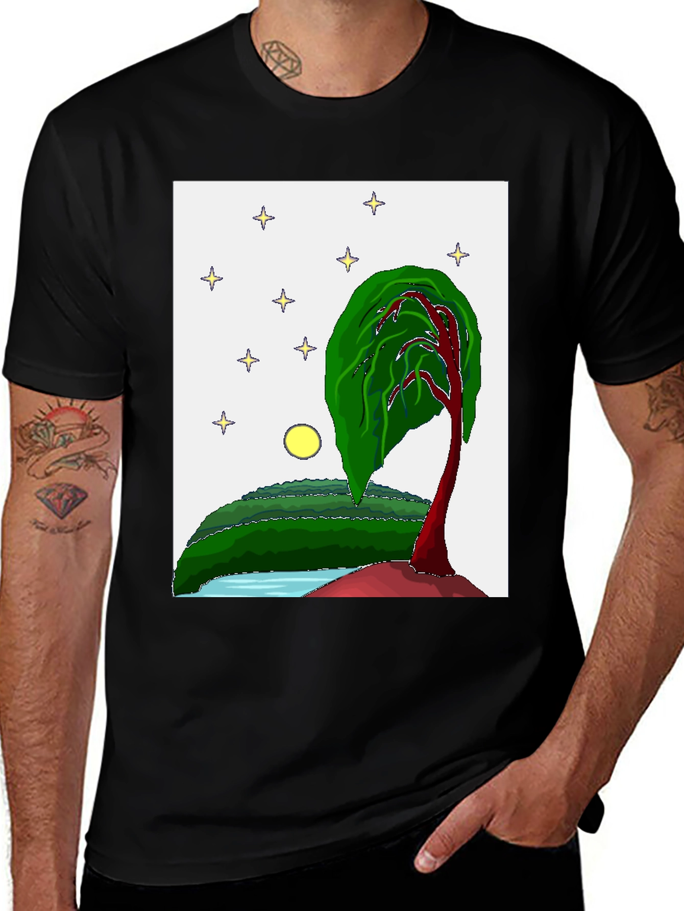 Variant 3 of Artistic Nightscape Tee