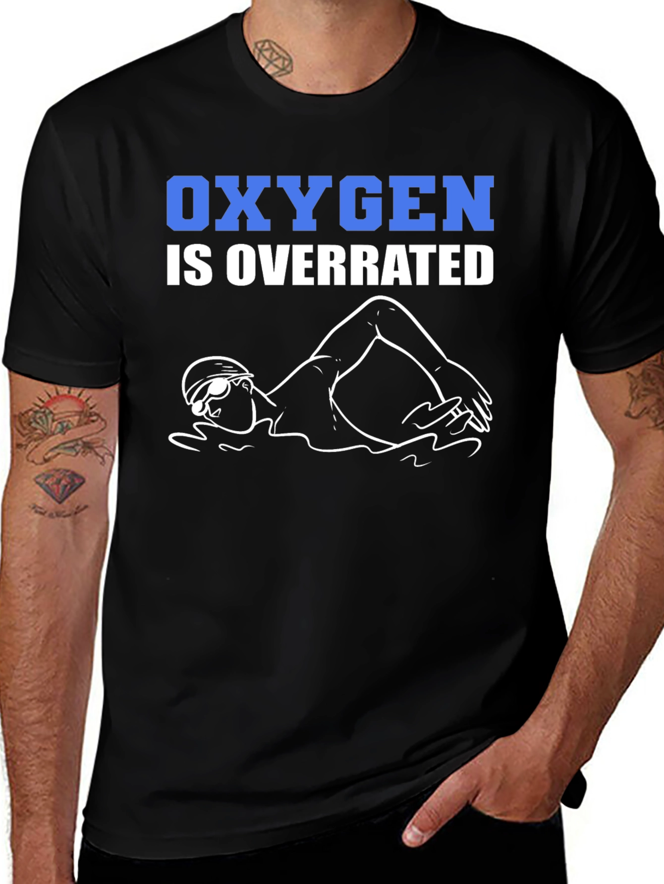 Variant 29 of Oxygen is Overrated Swimming T-Shirt