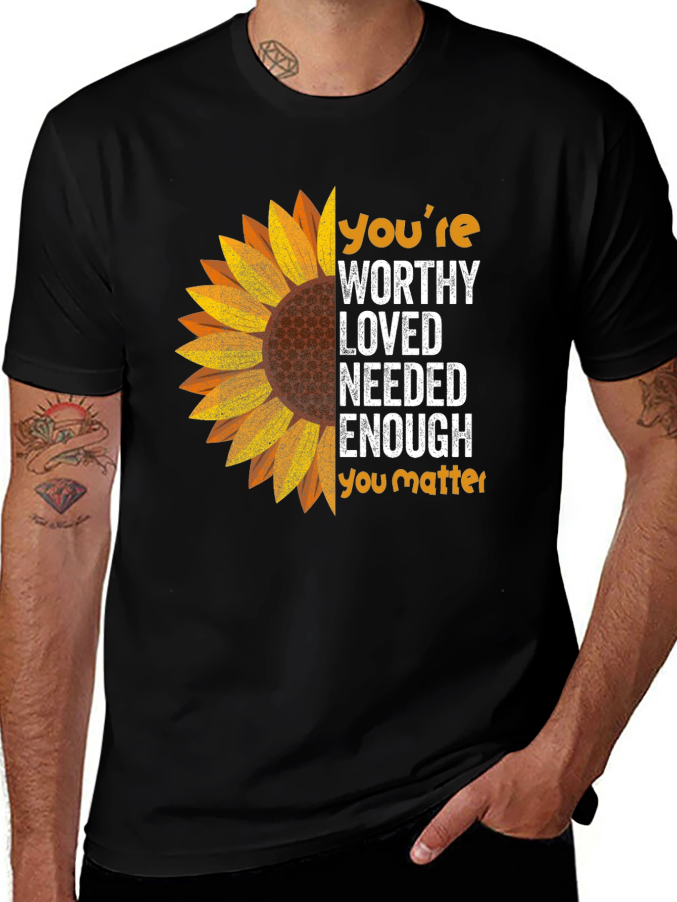 Variant 23 of Sunflower Positive Affirmation T-Shirt