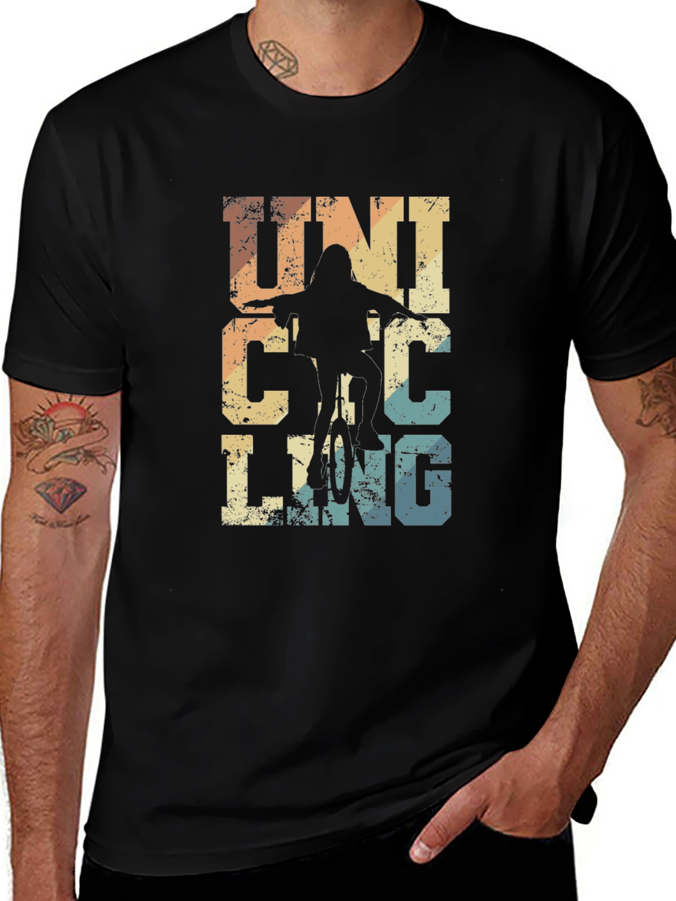 Variant 2 of Vintage Unicycling T-Shirt: Retro Cycling Apparel