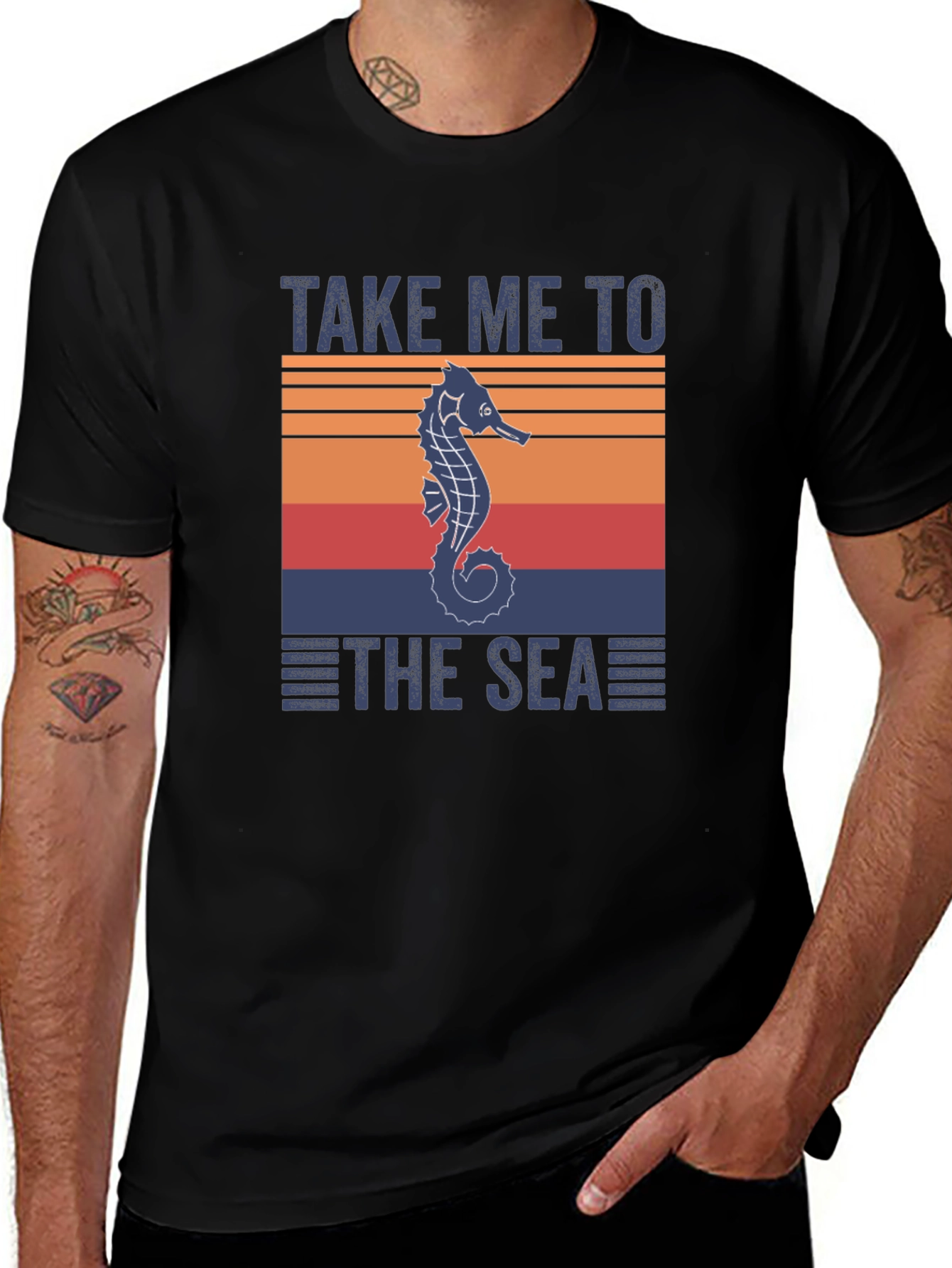 Variant 11 of Take Me To The Sea Seahorse Graphic T-Shirt