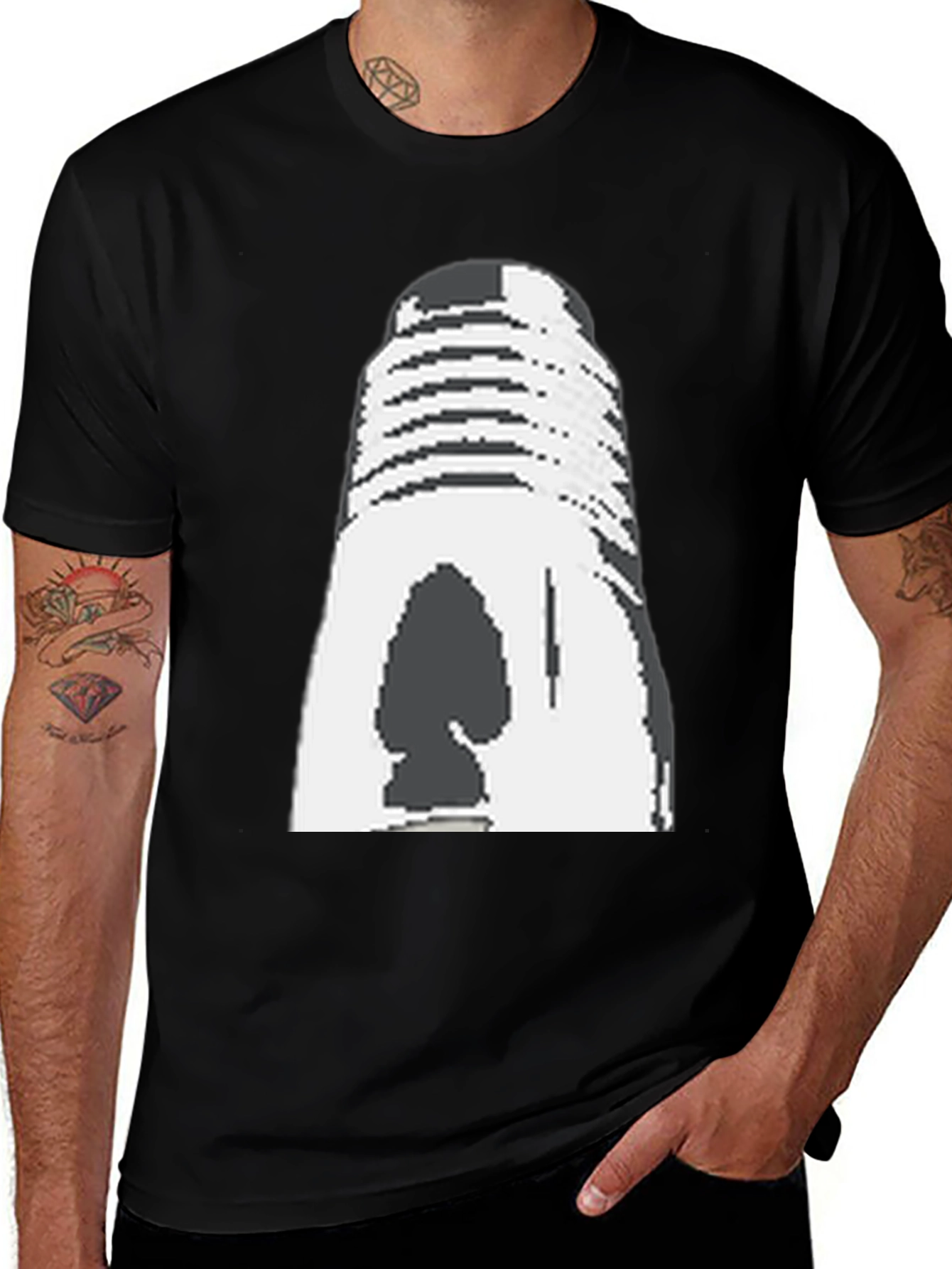 Variant 18 of Retro Spade Microphone Black T-Shirt