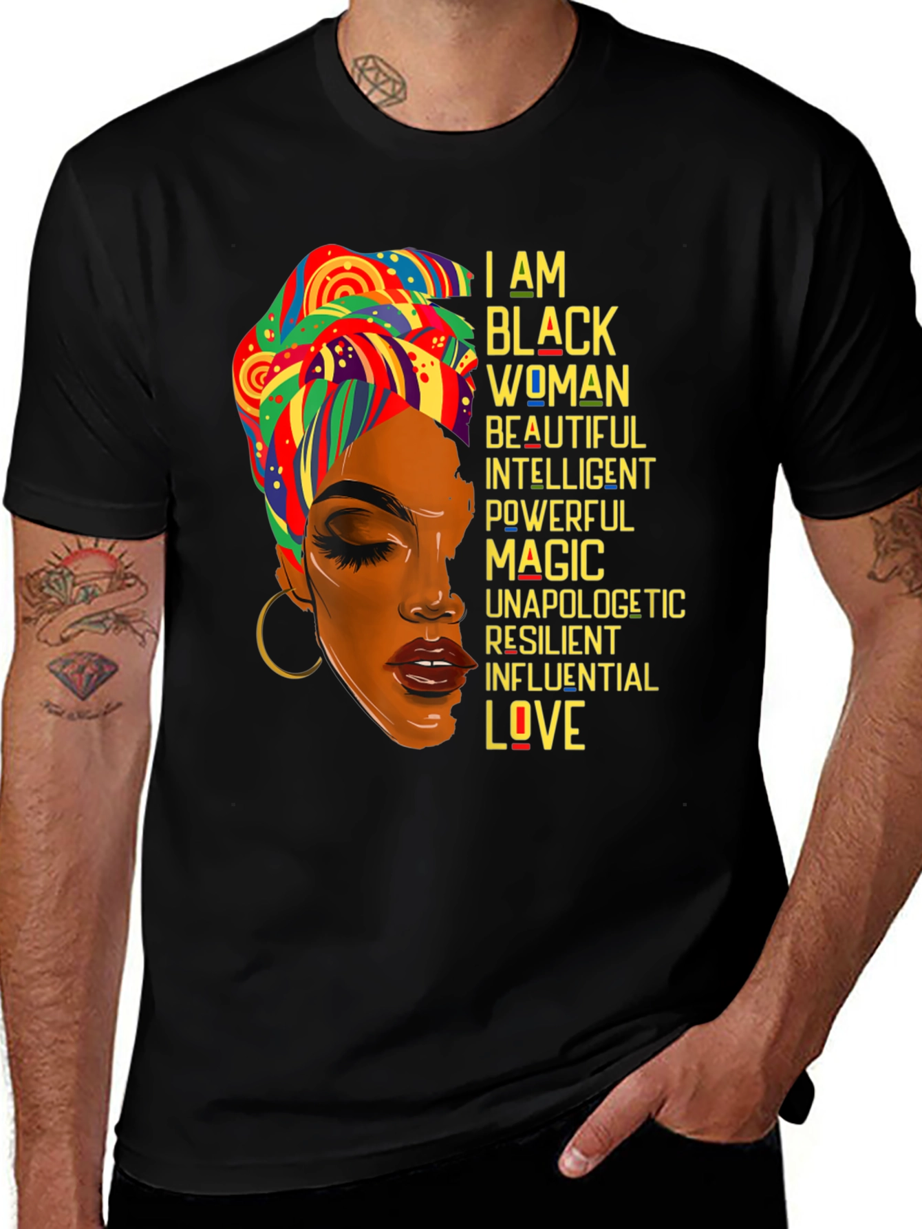 Variant 26 of Black Woman Magic Graphic Tee