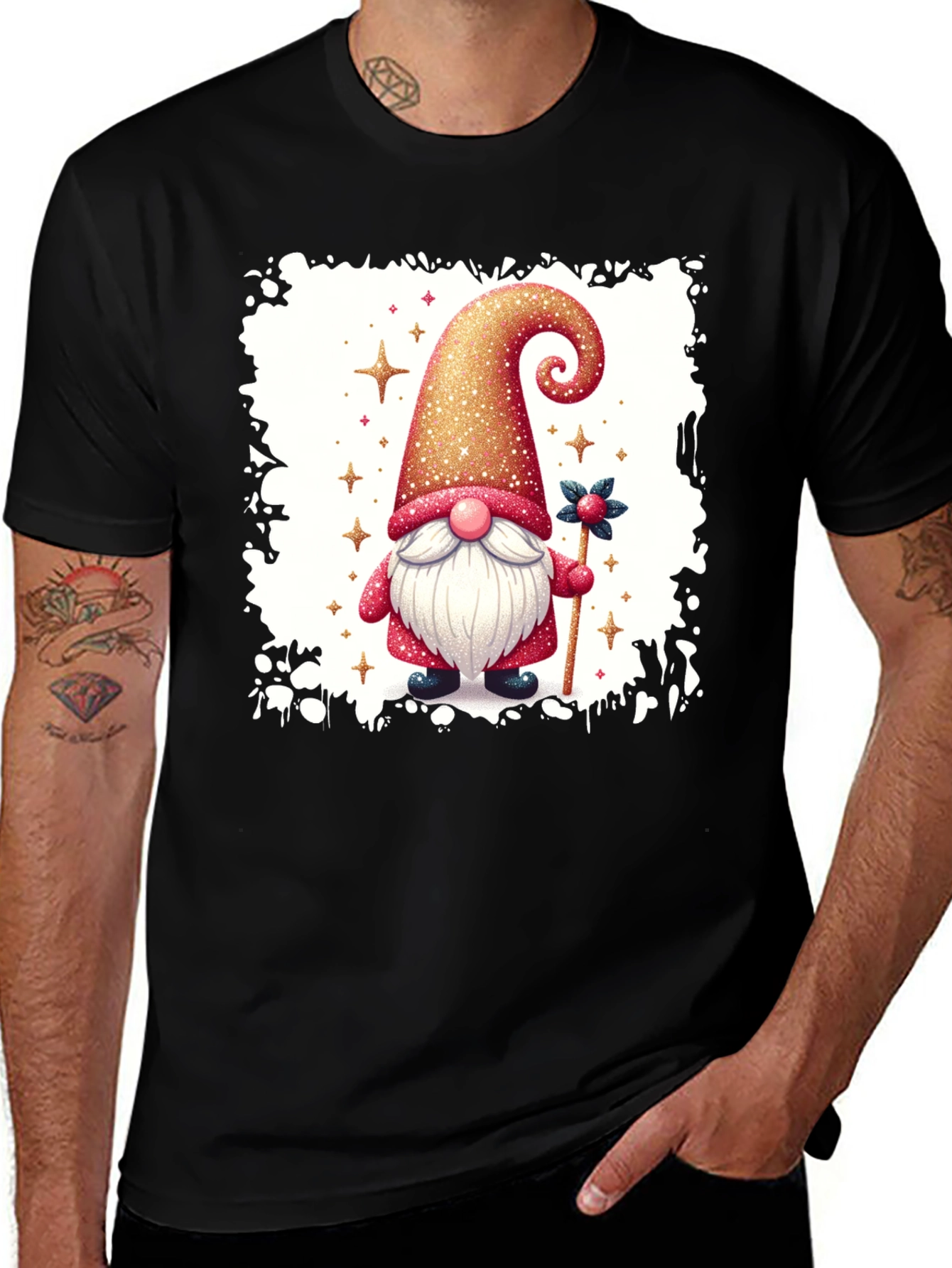 Variant 5 of Festive Gnome Graphic Tee - Holiday Cheer