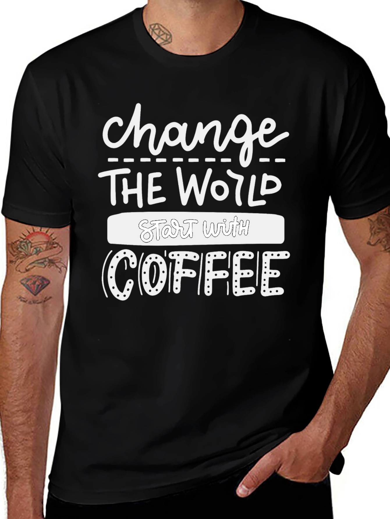 Change the World Coffee T-Shirt - Black