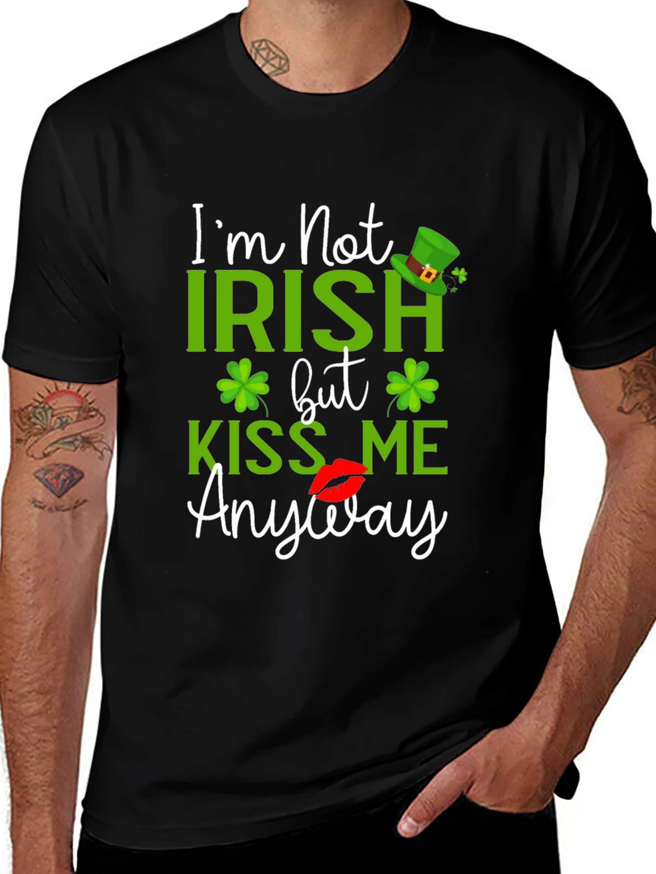 St. Patrick's Day 'Kiss Me Anyway' Graphic T-Shirt