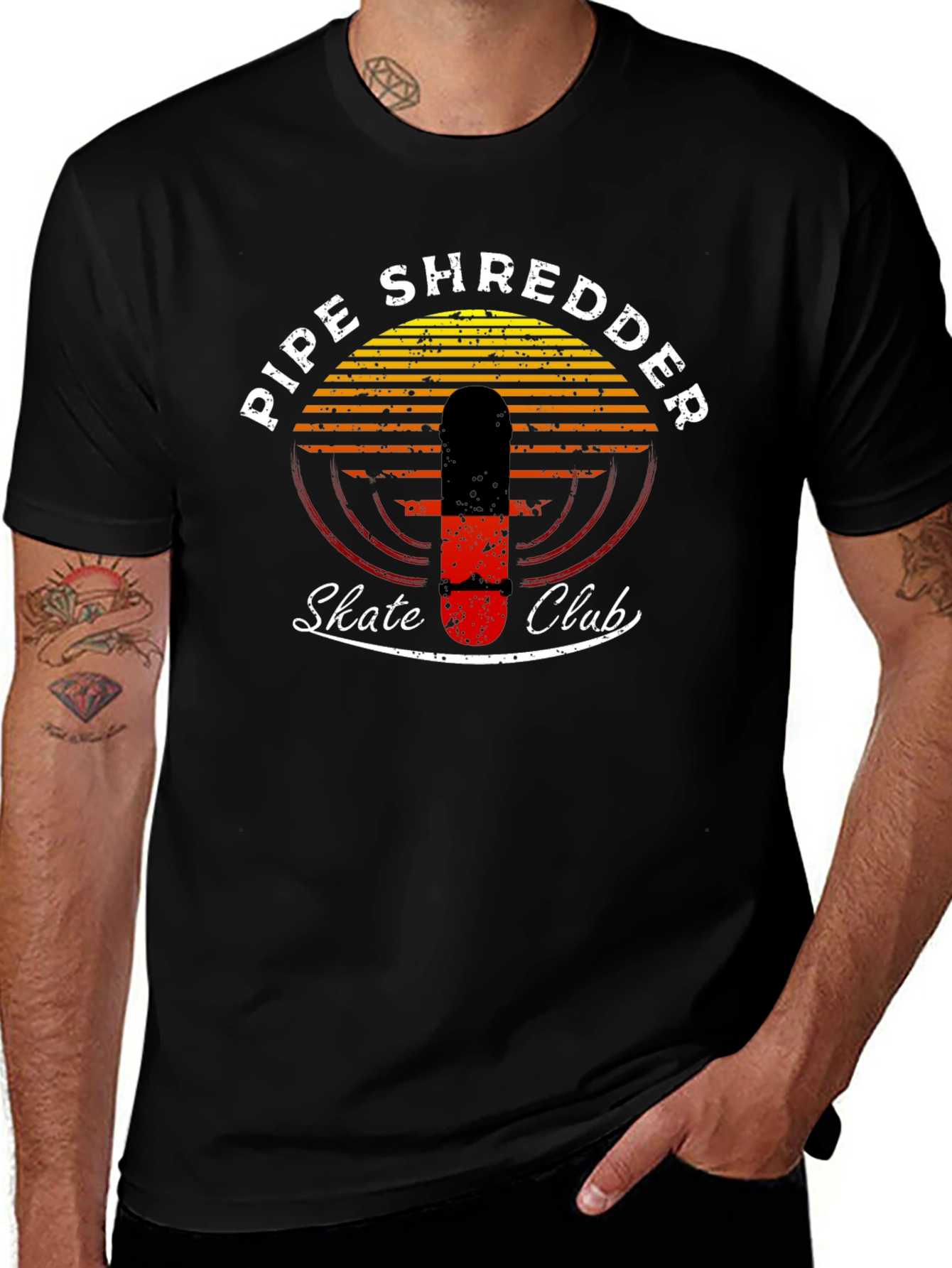Variant 30 of Pipe Shredder Skate Club Graphic Tee