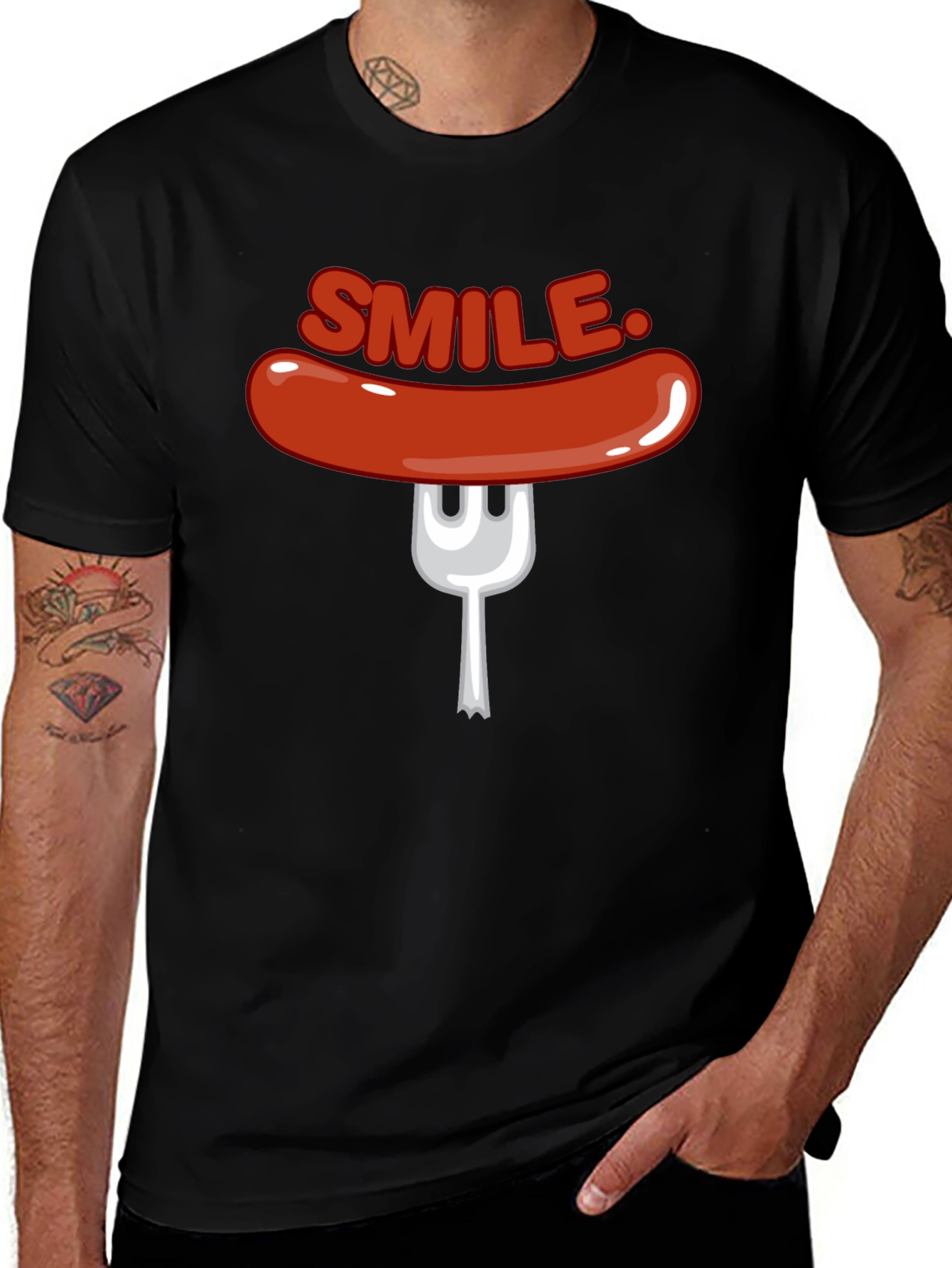 Variant 23 of Smile Sausage Graphic T-Shirt