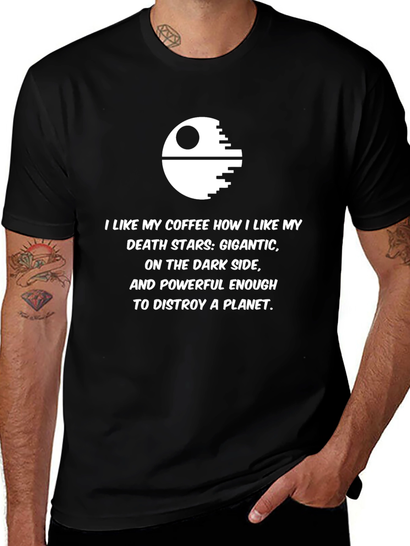 Death Star Coffee T-Shirt - Gigantic & Powerful