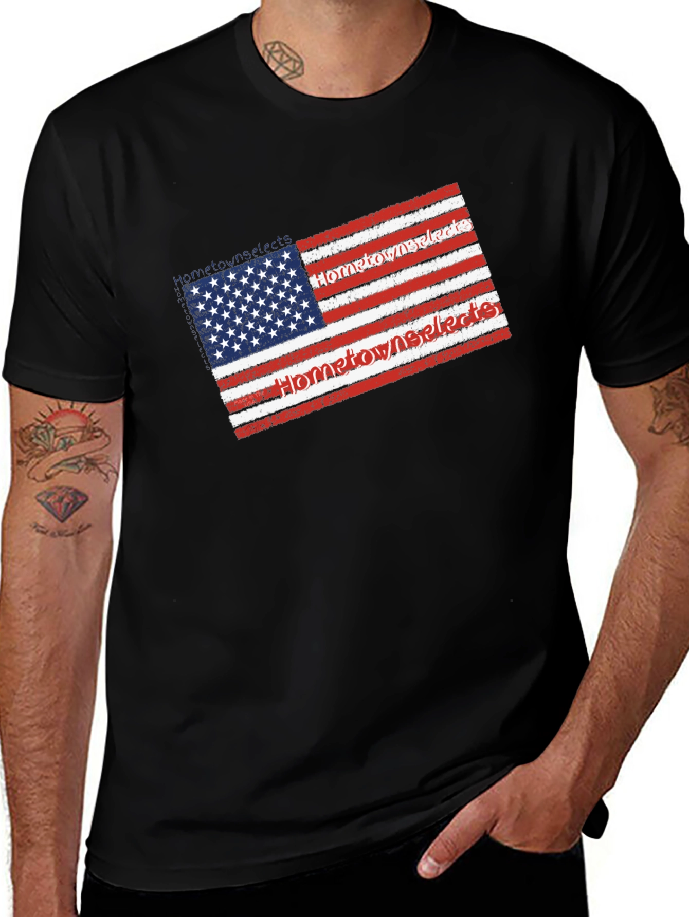 Variant 8 of American Flag Patriotic Hometown T-Shirt