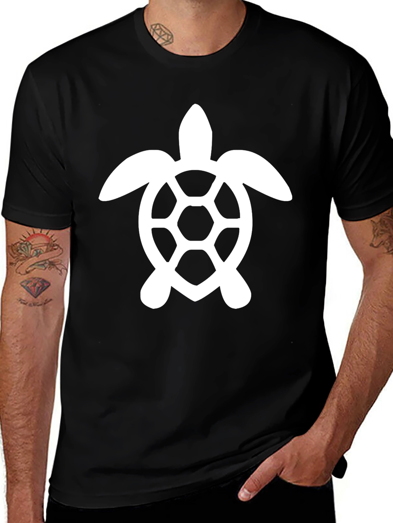 Variant 16 of Turtle Graphic T-Shirt - Classic Crew Neck