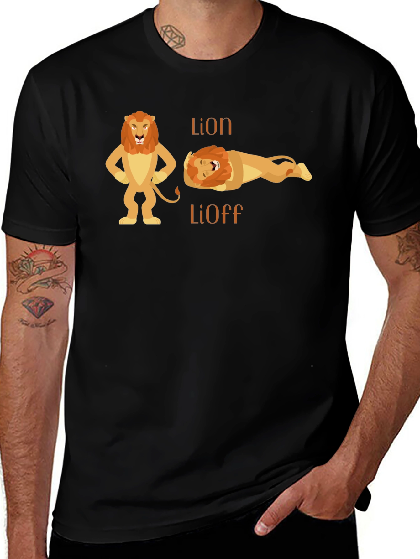 Variant 27 of Lion / Lion Off Black T-Shirt