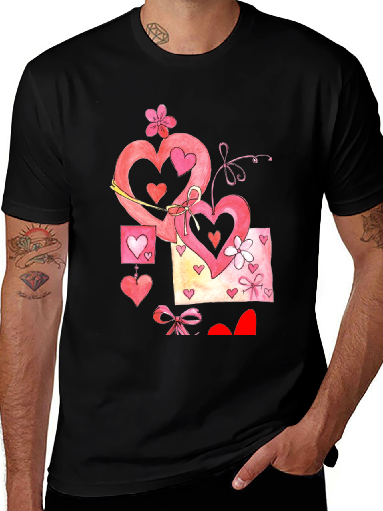 Valentine's Hearts Graphic T-Shirt