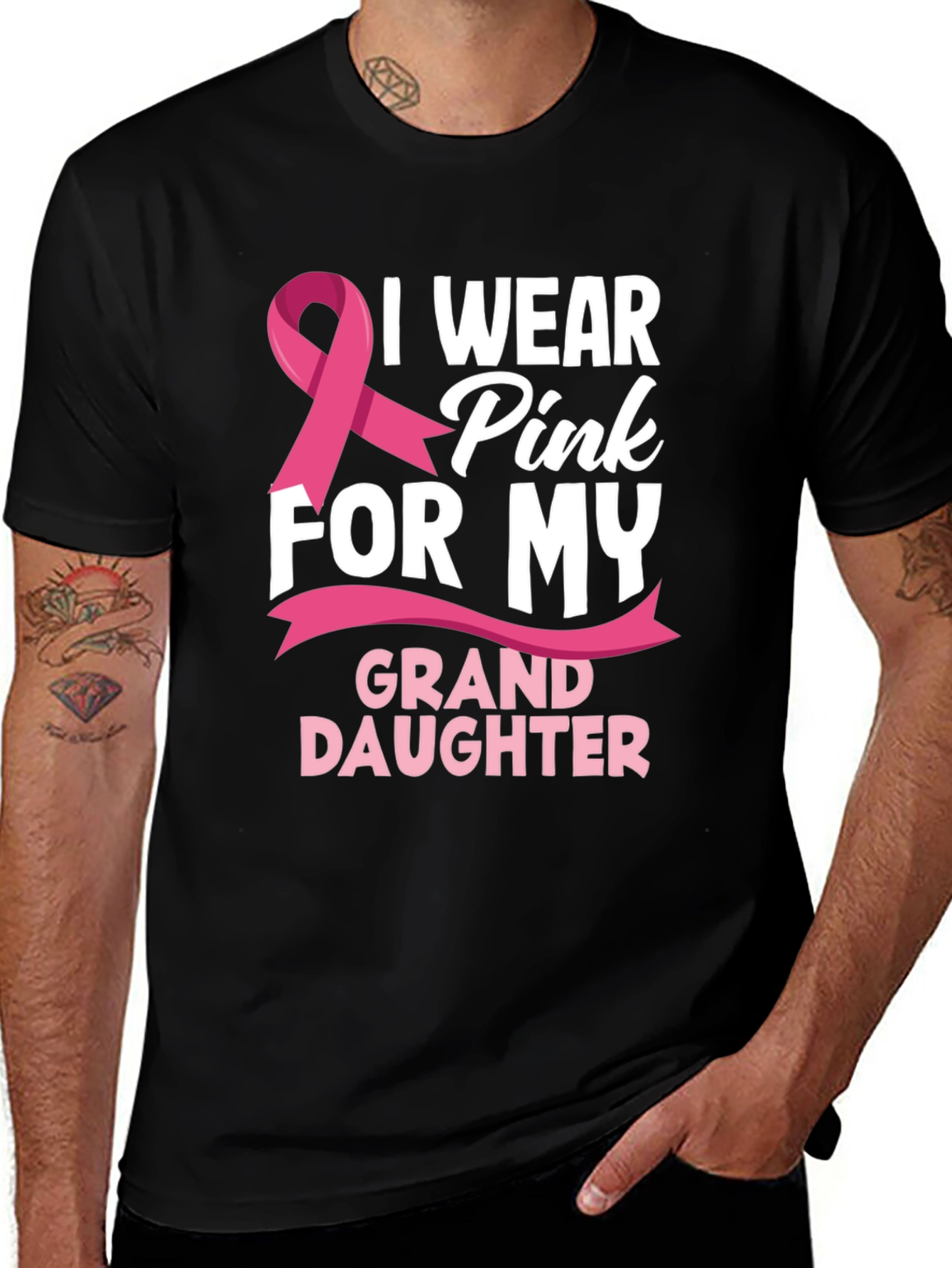 Variant 10 of Pink Ribbon Granddaughter Support T-Shirt