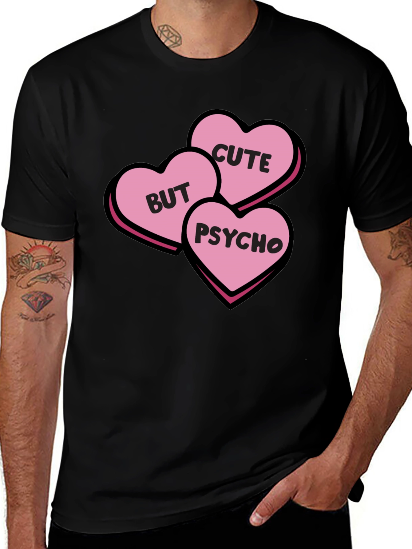 Variant 8 of Cute But Psycho Heart Graphic T-Shirt