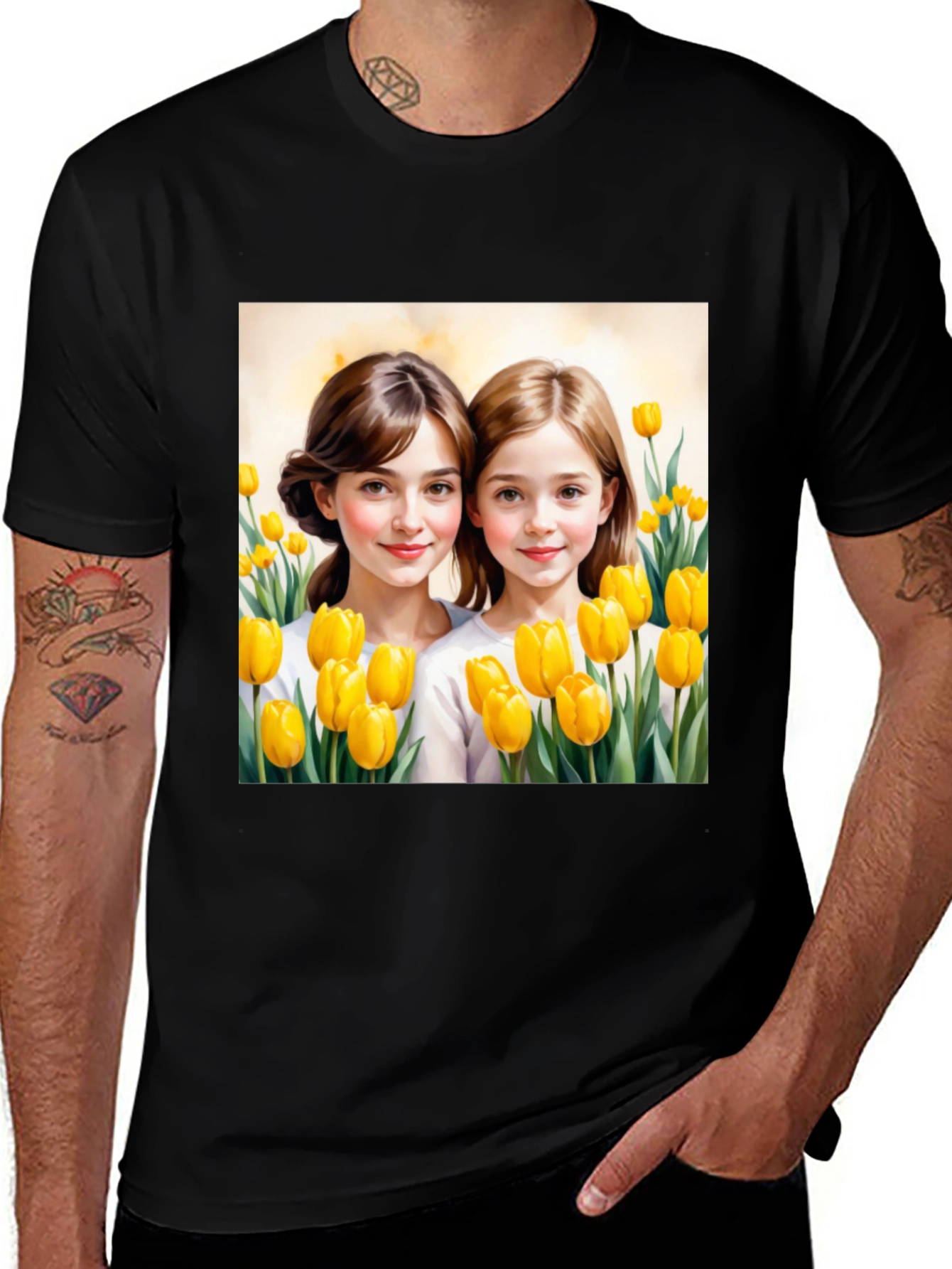 Variant 26 of Floral Sisterhood Graphic Tee - Stylish Comfort