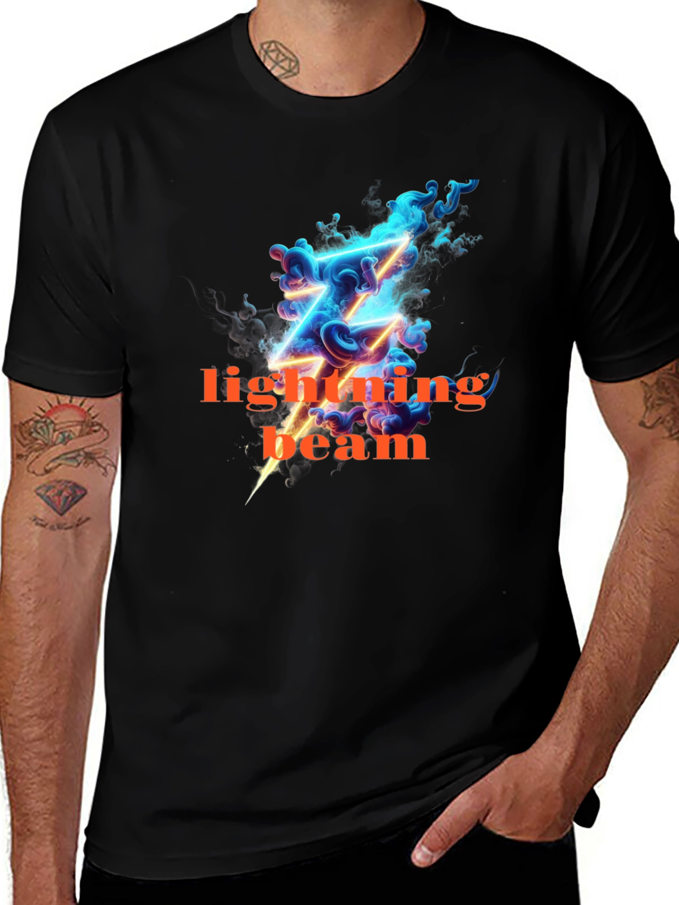 Variant 13 of Lightning Beam Graphic Tee - Bold Style