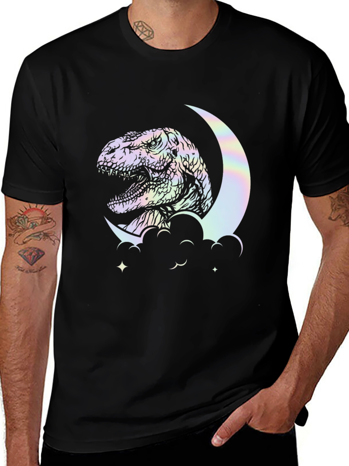 Variant 12 of Dino Moon T-Shirt - Unique Graphic Tee