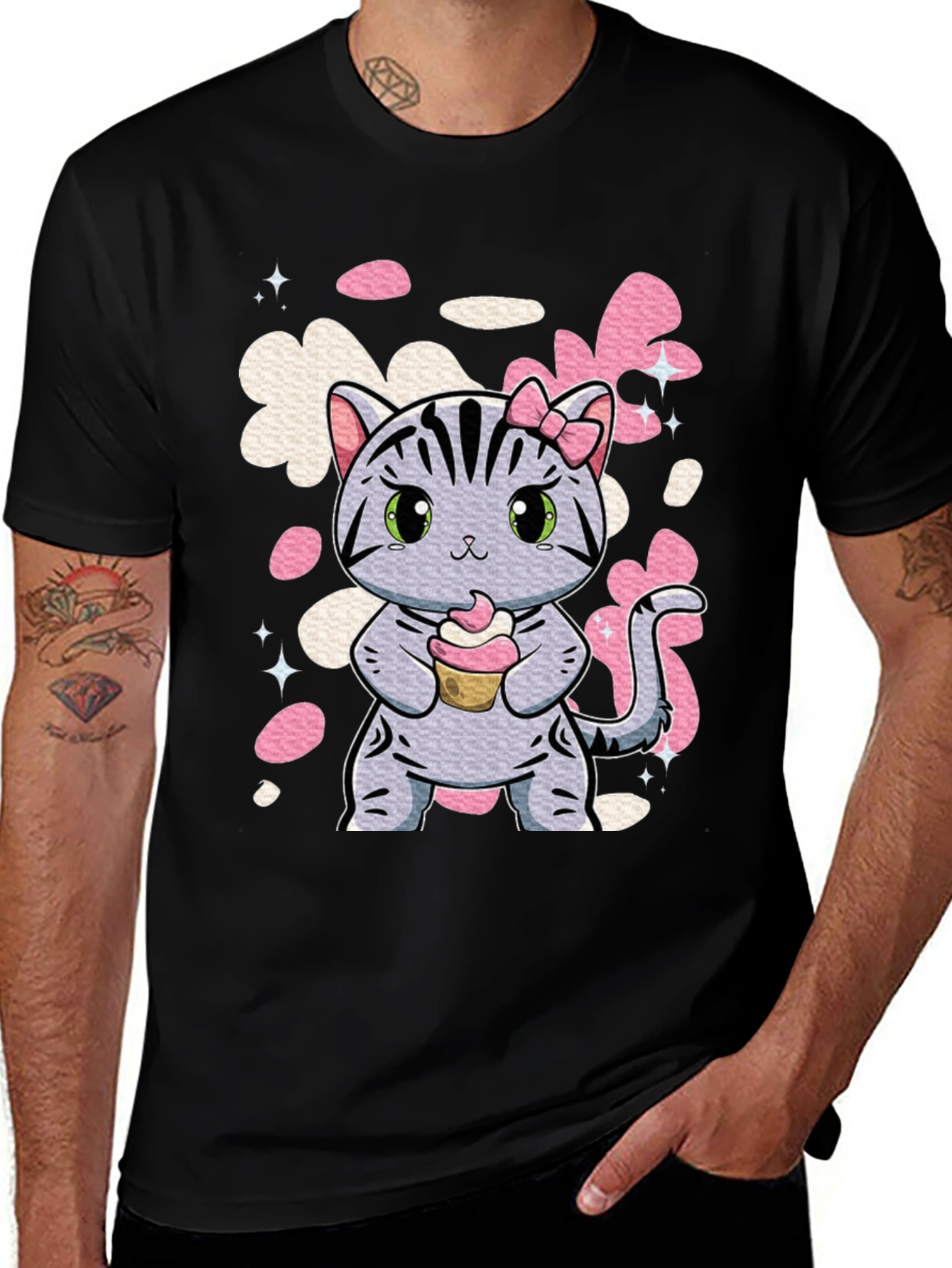 Variant 7 of Cute Cat Cupcake Graphic Tee